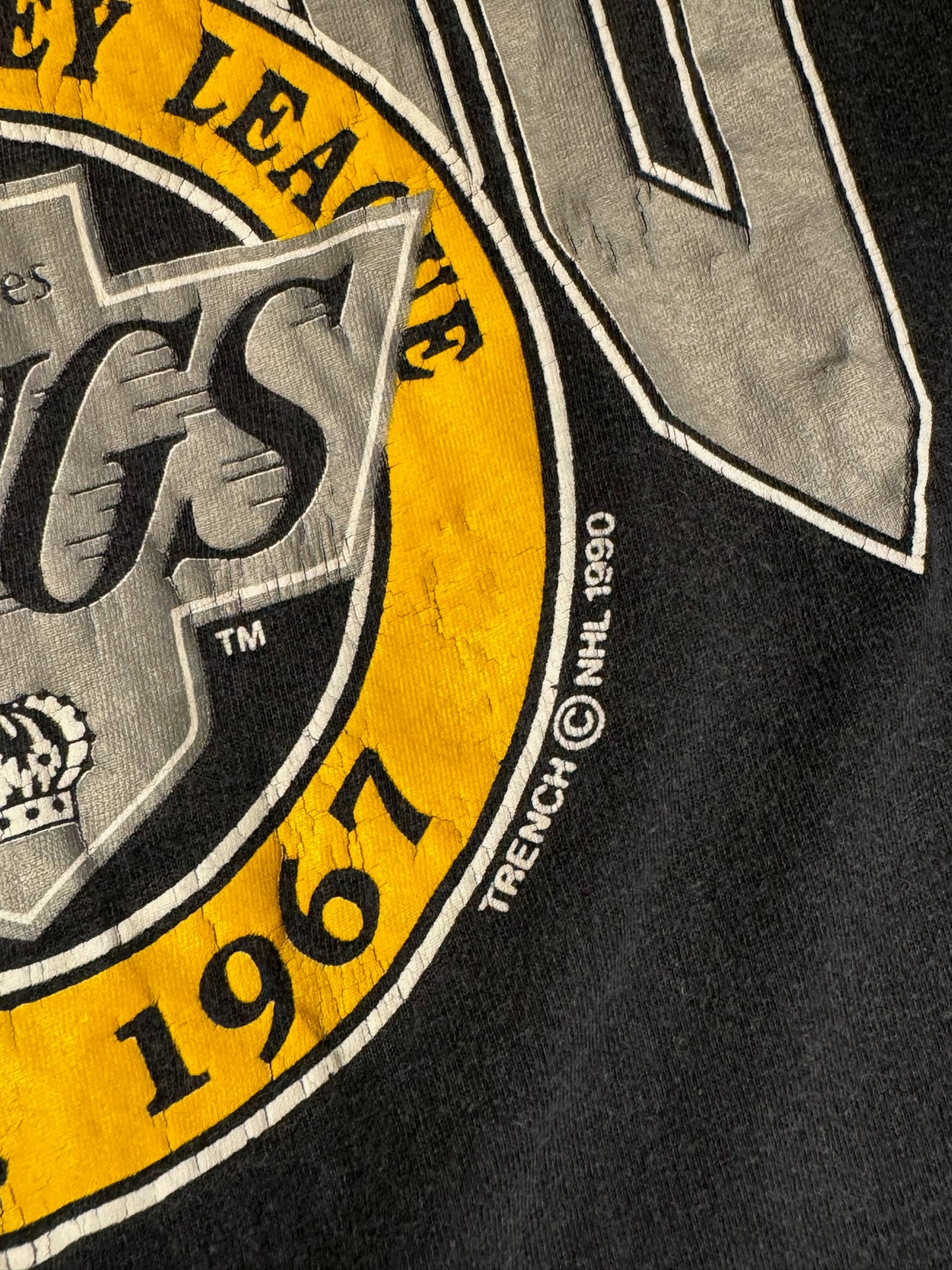 VINTAGE 1990 LOS ANGELES KINGS TRENCH ULTRA T-SHIRT SZ: XL