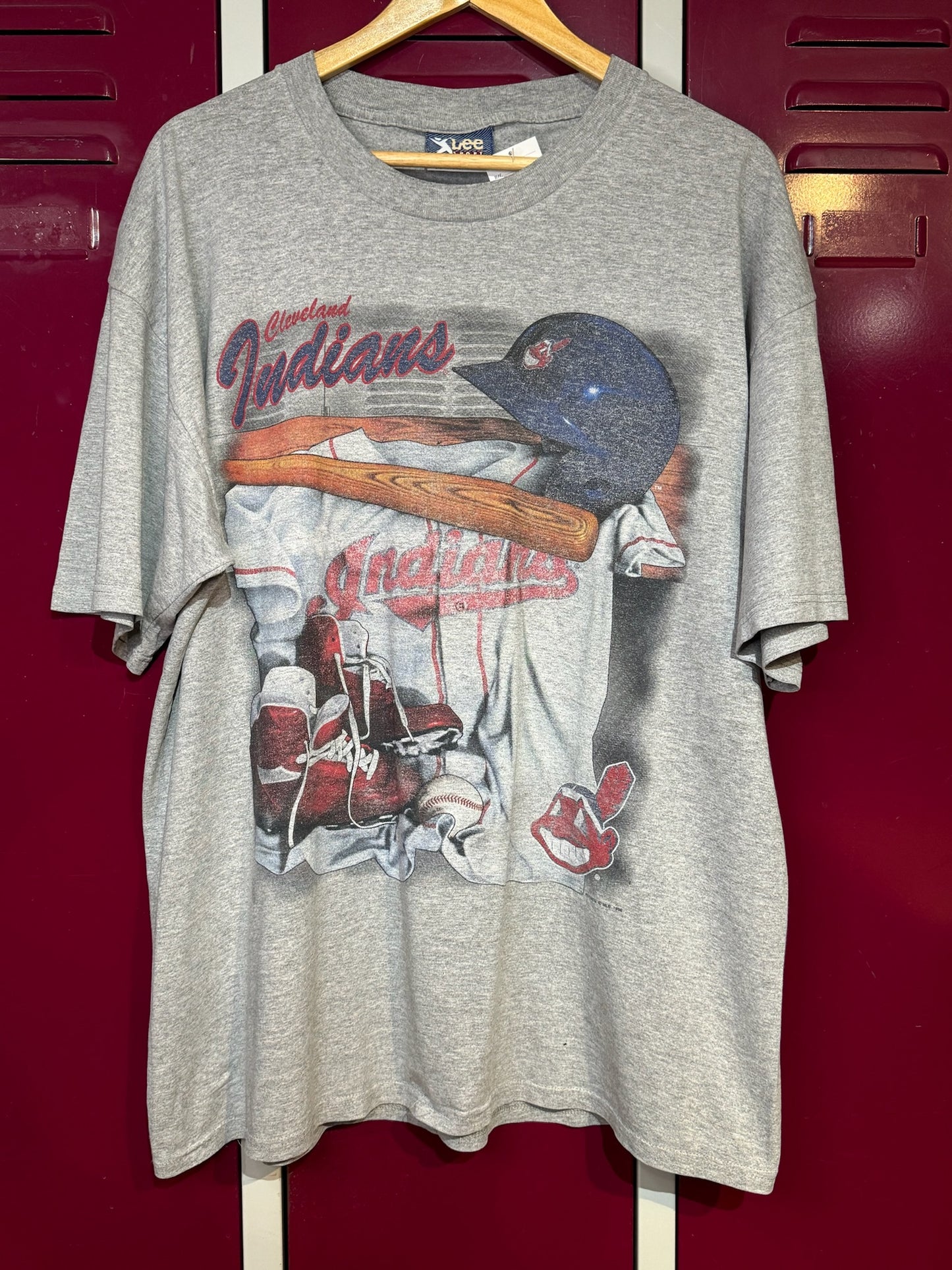 VINTAGE 1996 CLEVELAND INDIANS LEE SPORT T-SHIRT SZ: XL