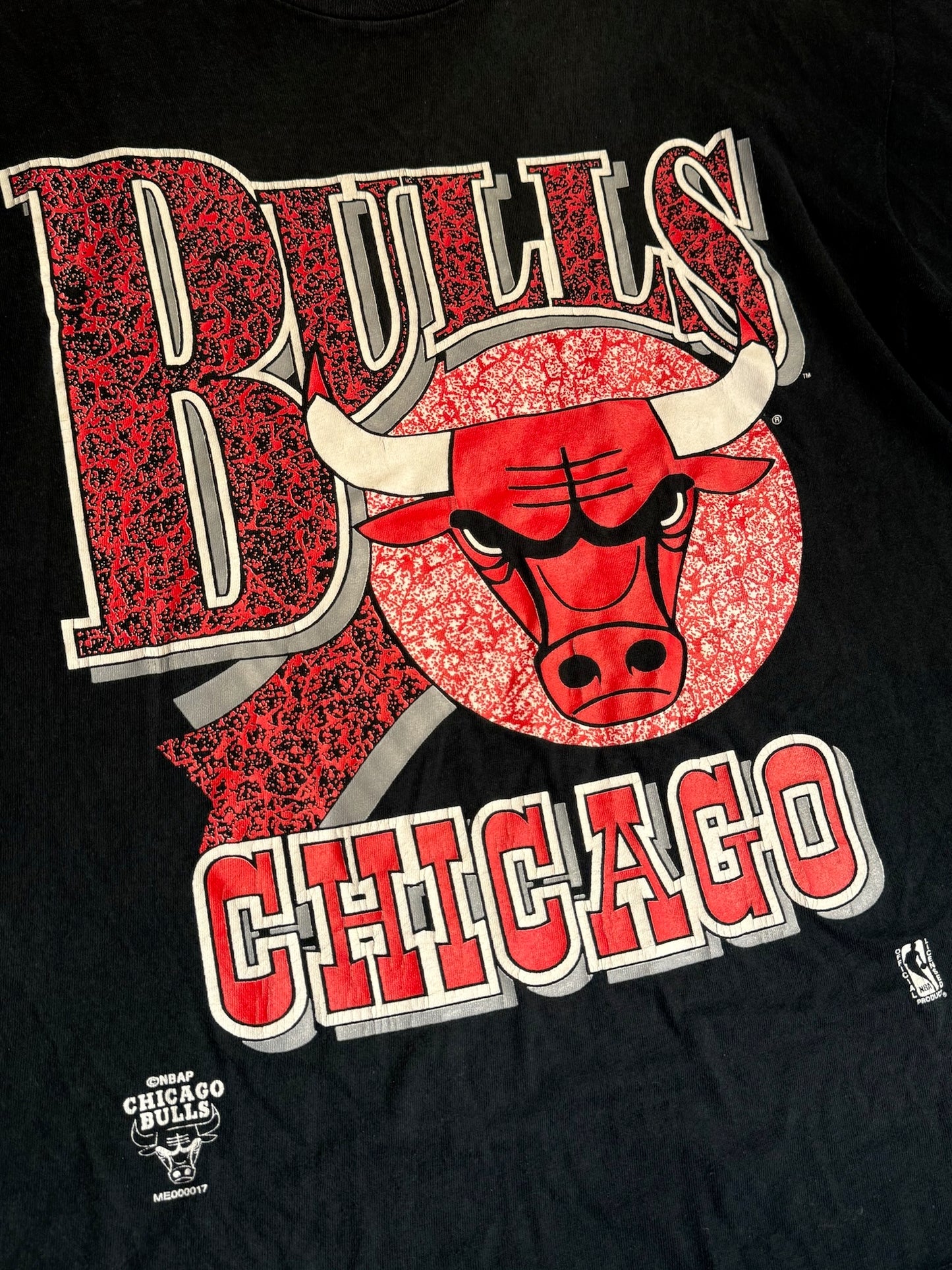 VINTAGE 90s CHICAGO BULLS TRUE-FAN T-SHIRT SZ: XL