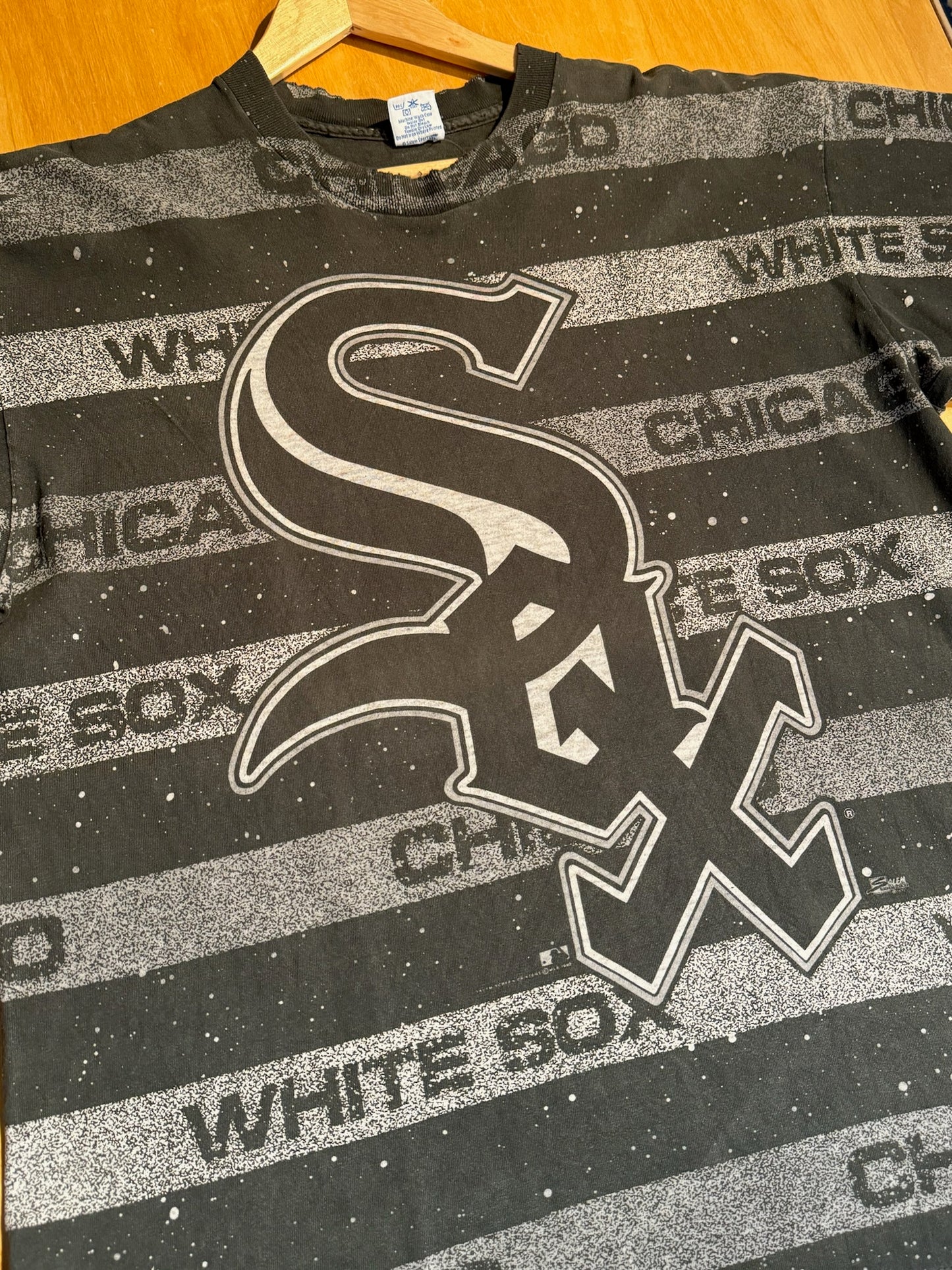 VINTAGE 90s CHICAGO WHITE SOX SALEM AOP T-SHIRT SZ: XL