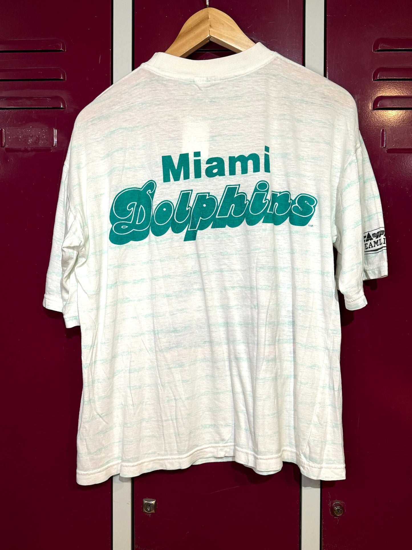 VINTAGE MIAMI DOLPHINS CAMPRI "ILLUSTRATION BY JACK DAVIS" T-SHIRT SZ: M