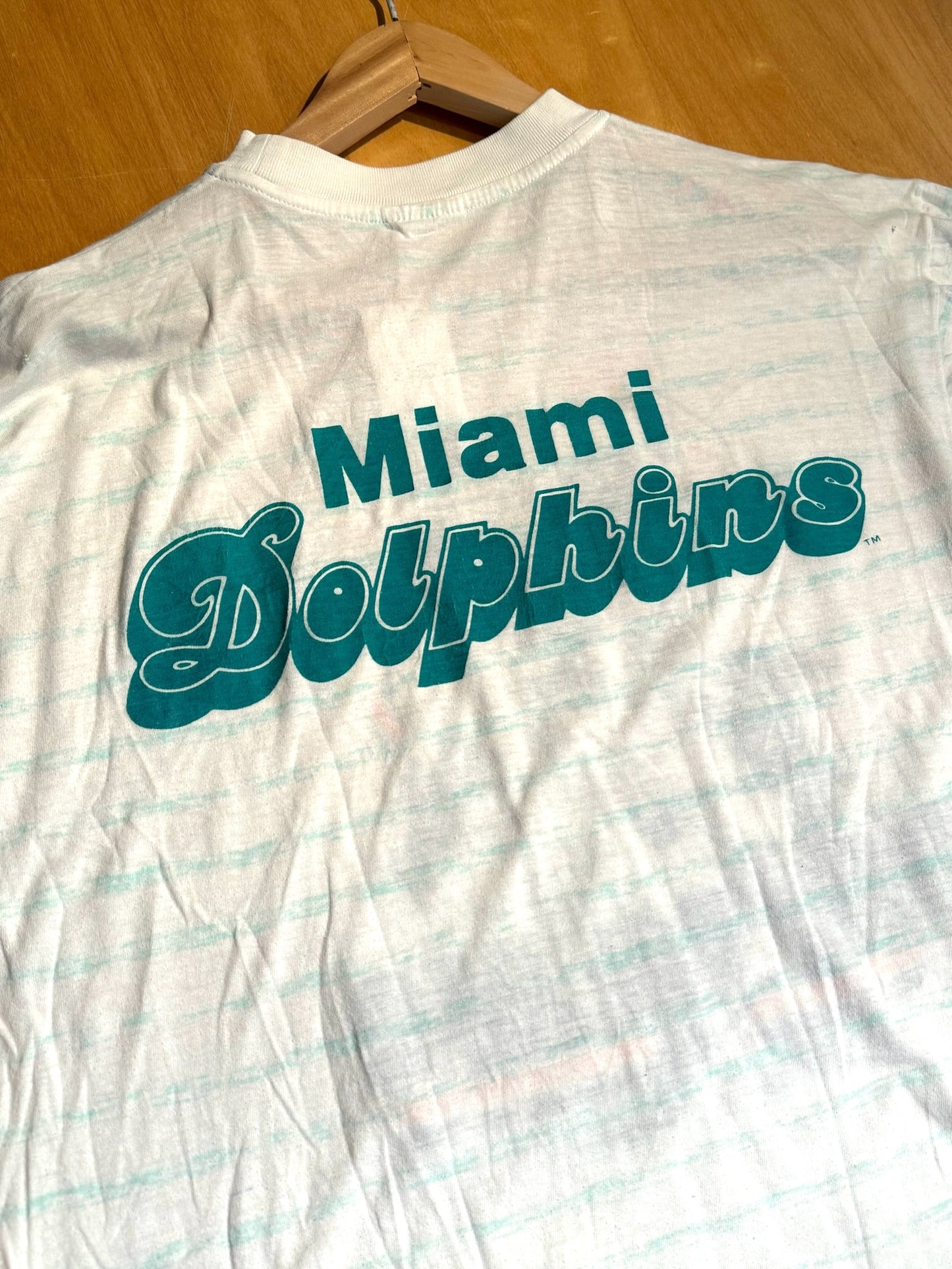 VINTAGE MIAMI DOLPHINS CAMPRI "ILLUSTRATION BY JACK DAVIS" T-SHIRT SZ: M