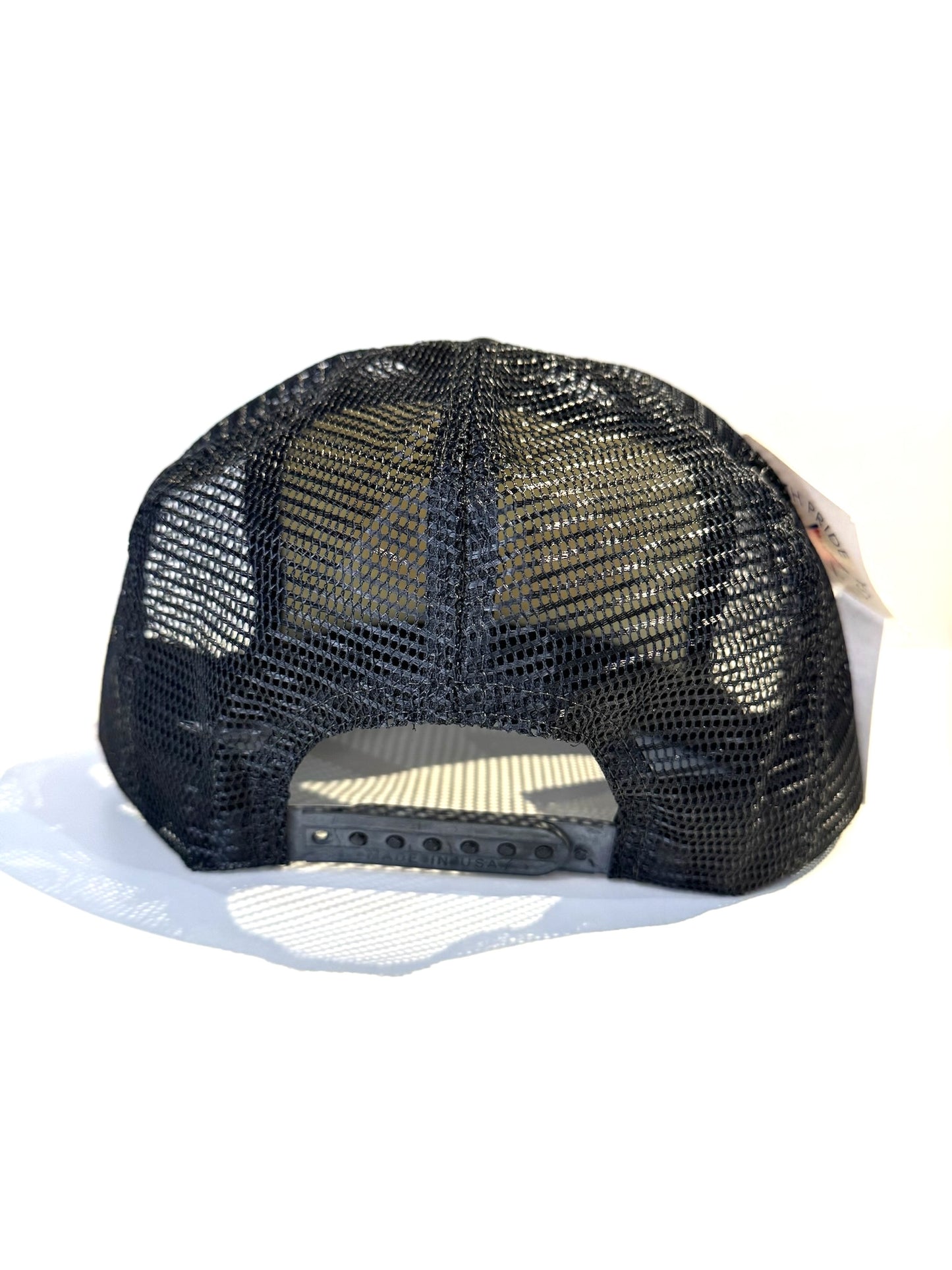 "DS" VINTAGE 80s HARLEY DAVIDSON "EAGLE LOGO" MOTORCYCLE TRUCKER SNAPBACK CAP HAT