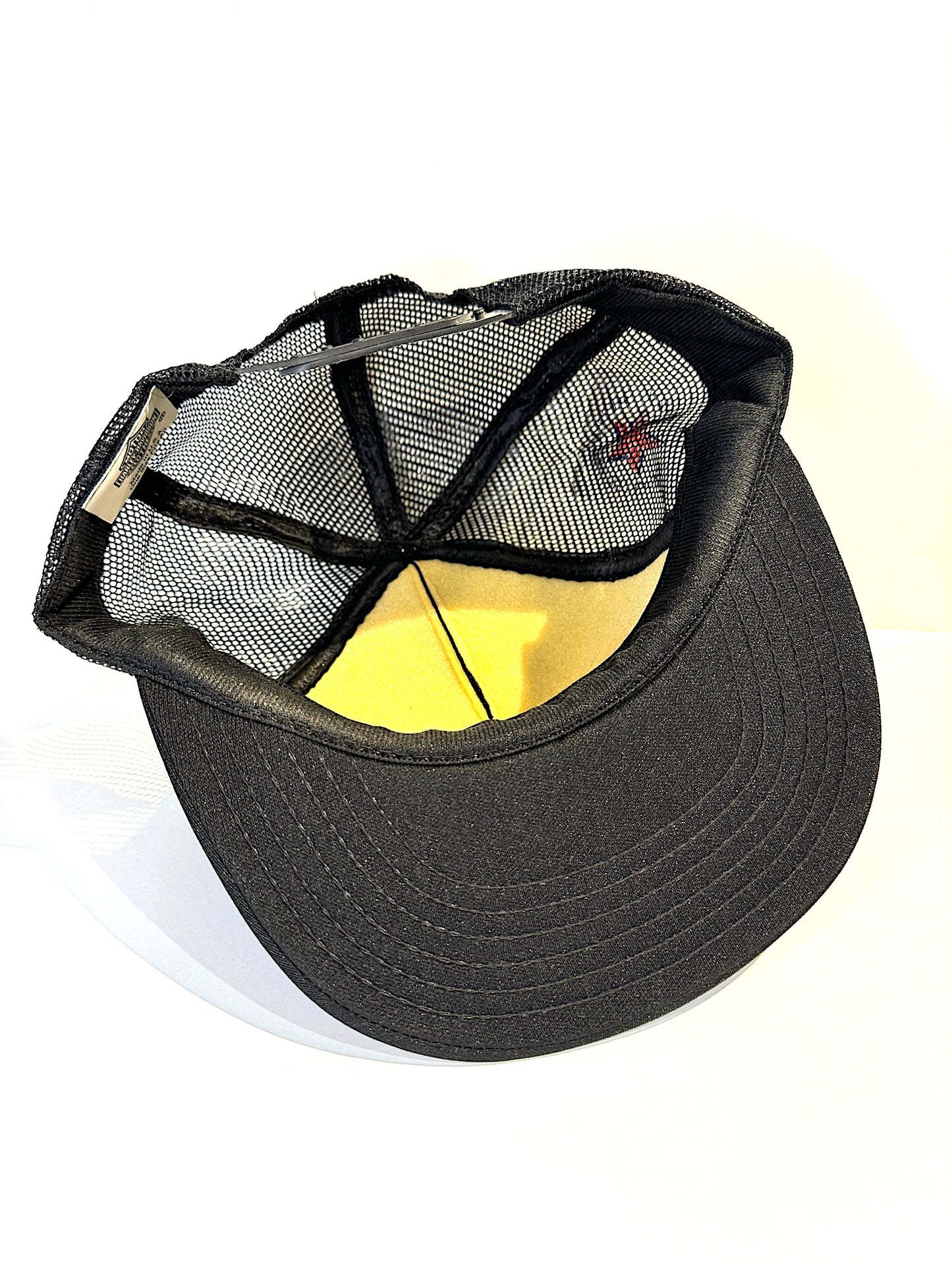 "DS" VINTAGE 80s HARLEY DAVIDSON "EAGLE LOGO" MOTORCYCLE TRUCKER SNAPBACK CAP HAT