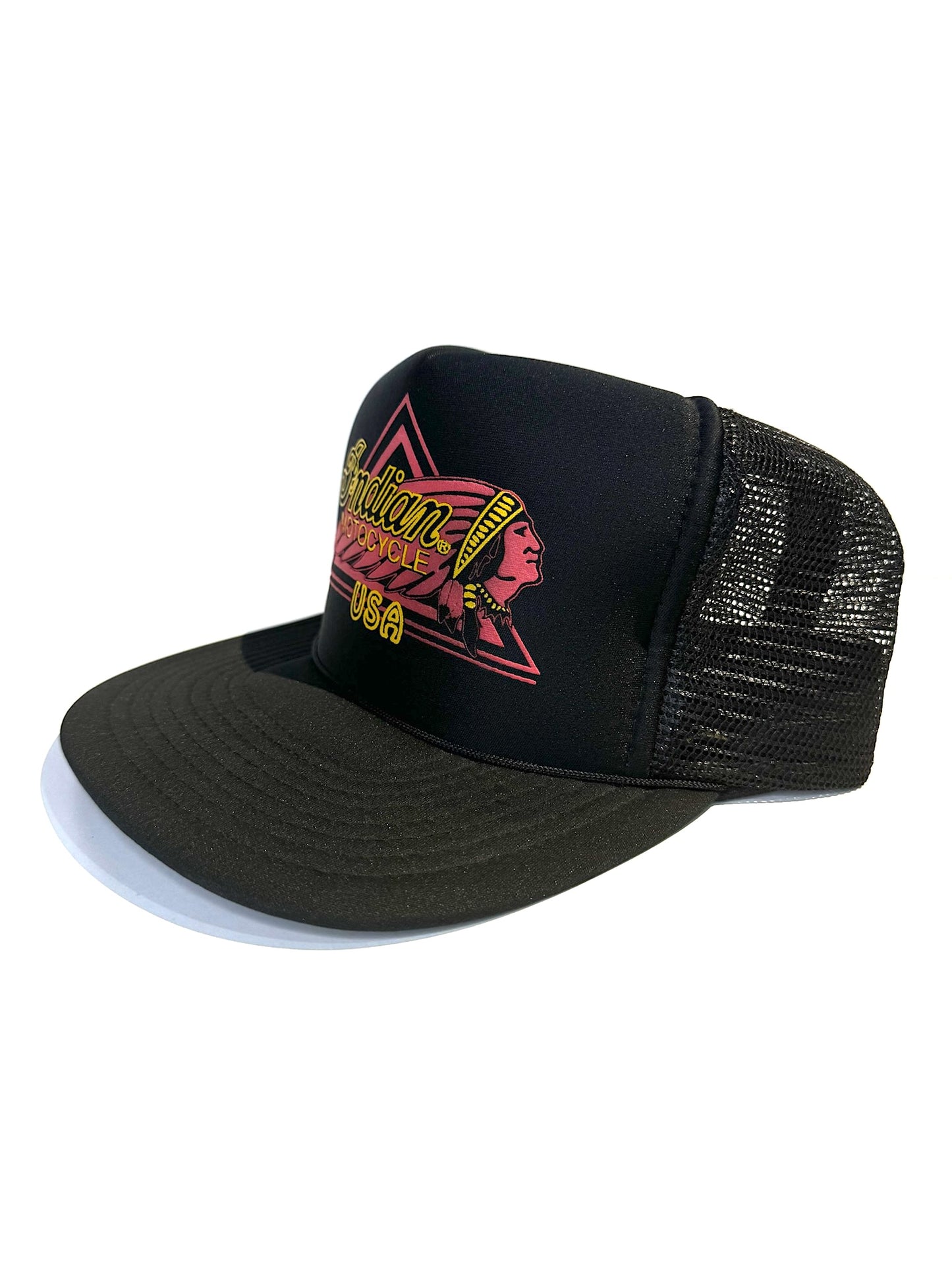 "NEW" VINTAGE 80s INDIAN MOTORCYCLE USA TRUCKER SNAPBACK CAP HAT