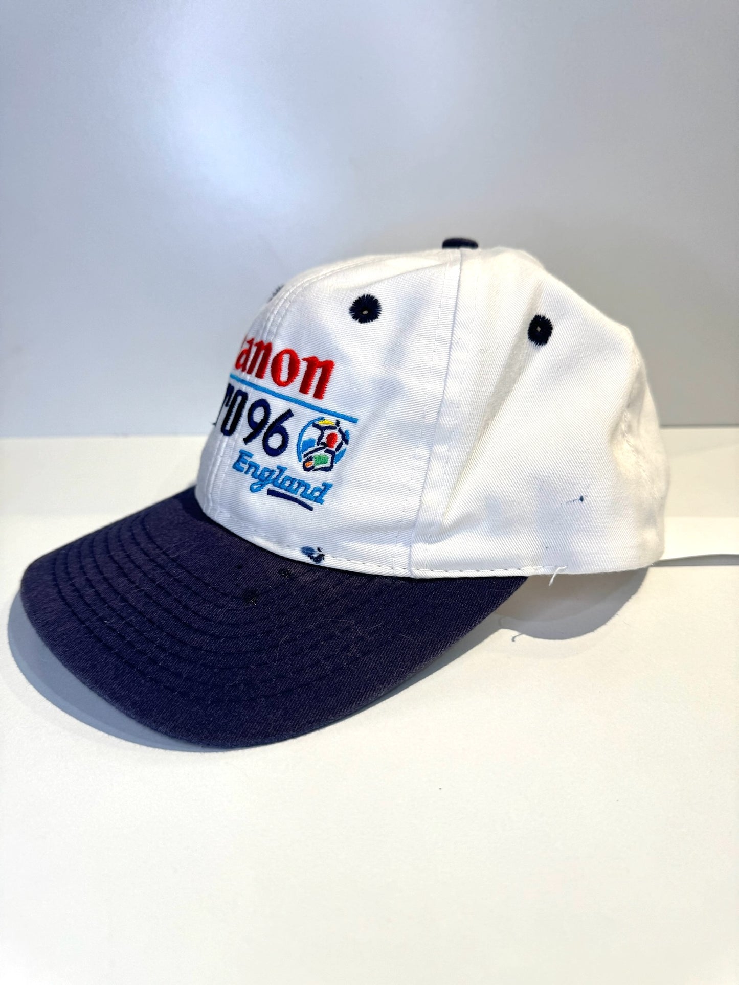 VINTAGE 1994 CANON EURO 96 FOOTBALL ENGLAND STRAPBACK CAP HAT