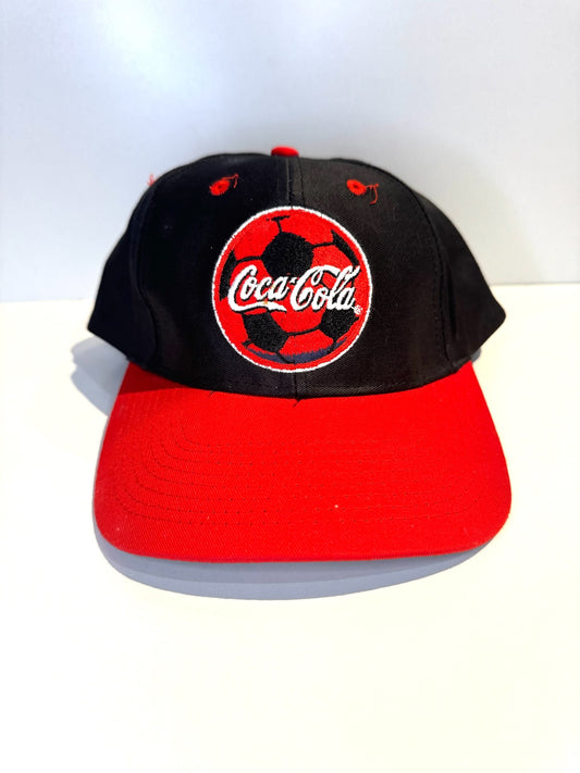 VINTAGE 90s COCA-COLA FOOTBALL SNAPBACK CAP HAT