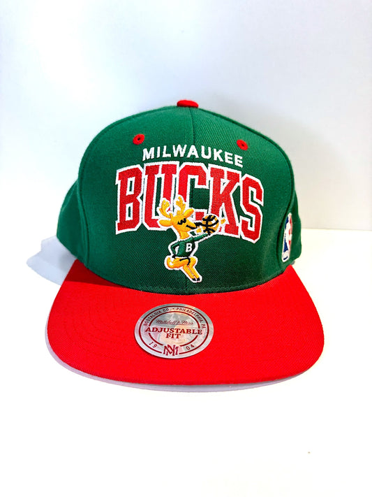 MILWAUKEE BUCKS MITCHELL & NESS SNAPBACK CAP HAT