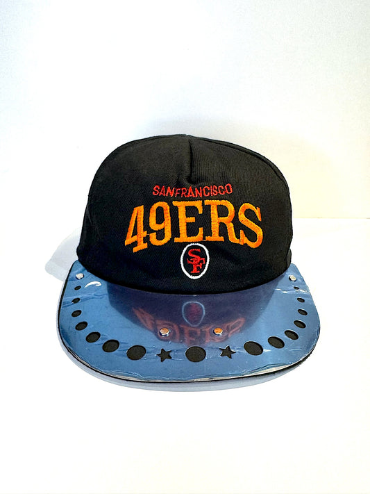 VINTAGE 90s SAN FRANCISCO 49ERS METAL PLATE SNAPBACK CAP HAT