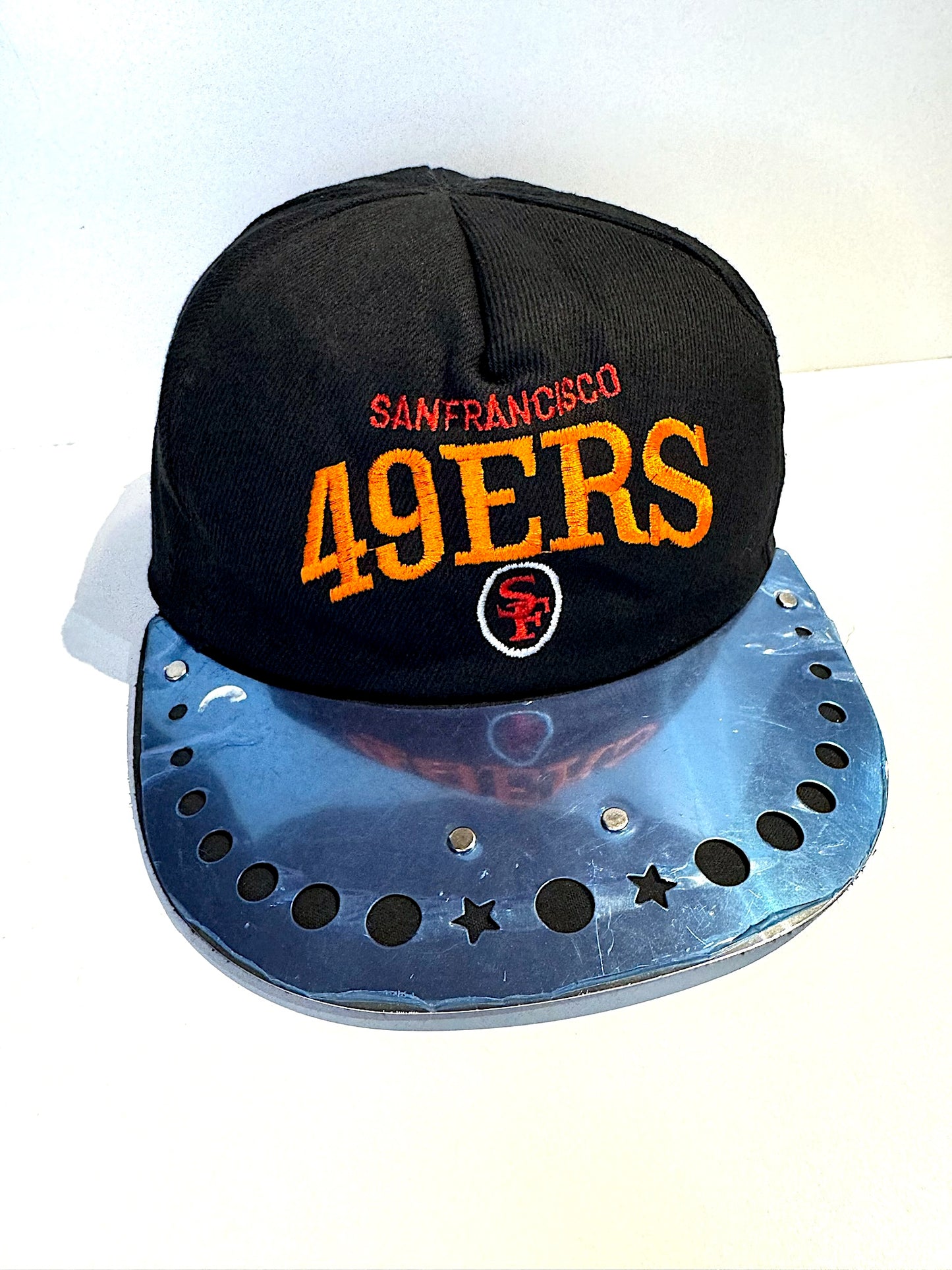 VINTAGE 90s SAN FRANCISCO 49ERS METAL PLATE SNAPBACK CAP HAT