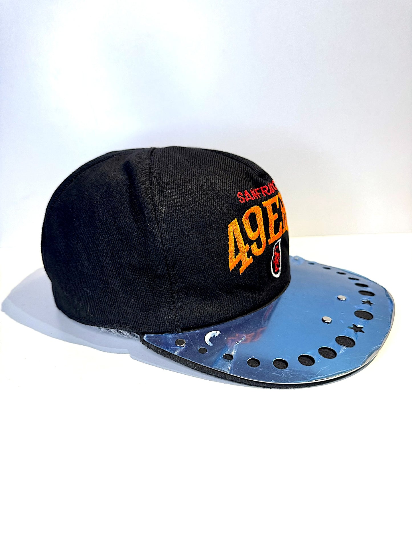 VINTAGE 90s SAN FRANCISCO 49ERS METAL PLATE SNAPBACK CAP HAT