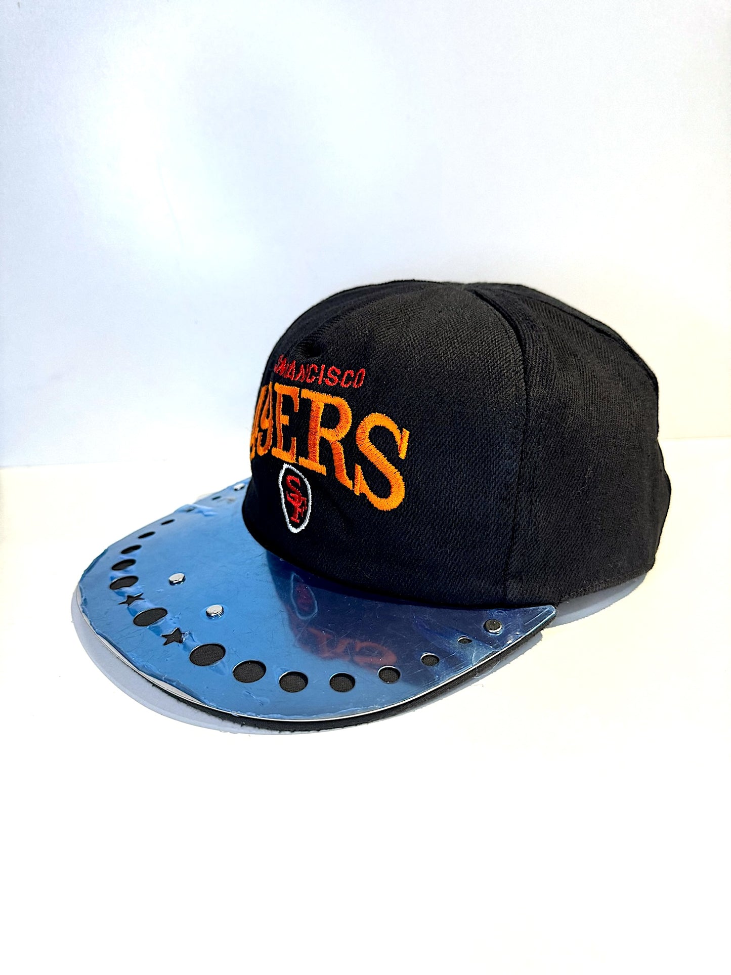 VINTAGE 90s SAN FRANCISCO 49ERS METAL PLATE SNAPBACK CAP HAT