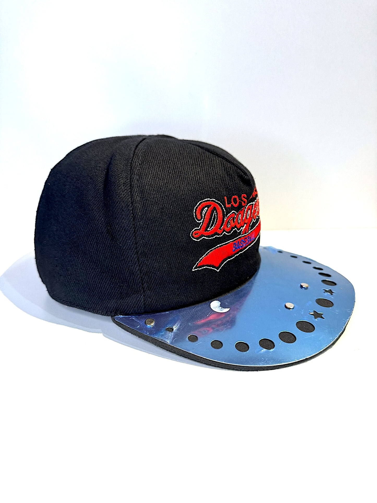 VINTAGE 90s LOS ANGELES DODGERS METAL PLATE SNAPBACK CAP HAT