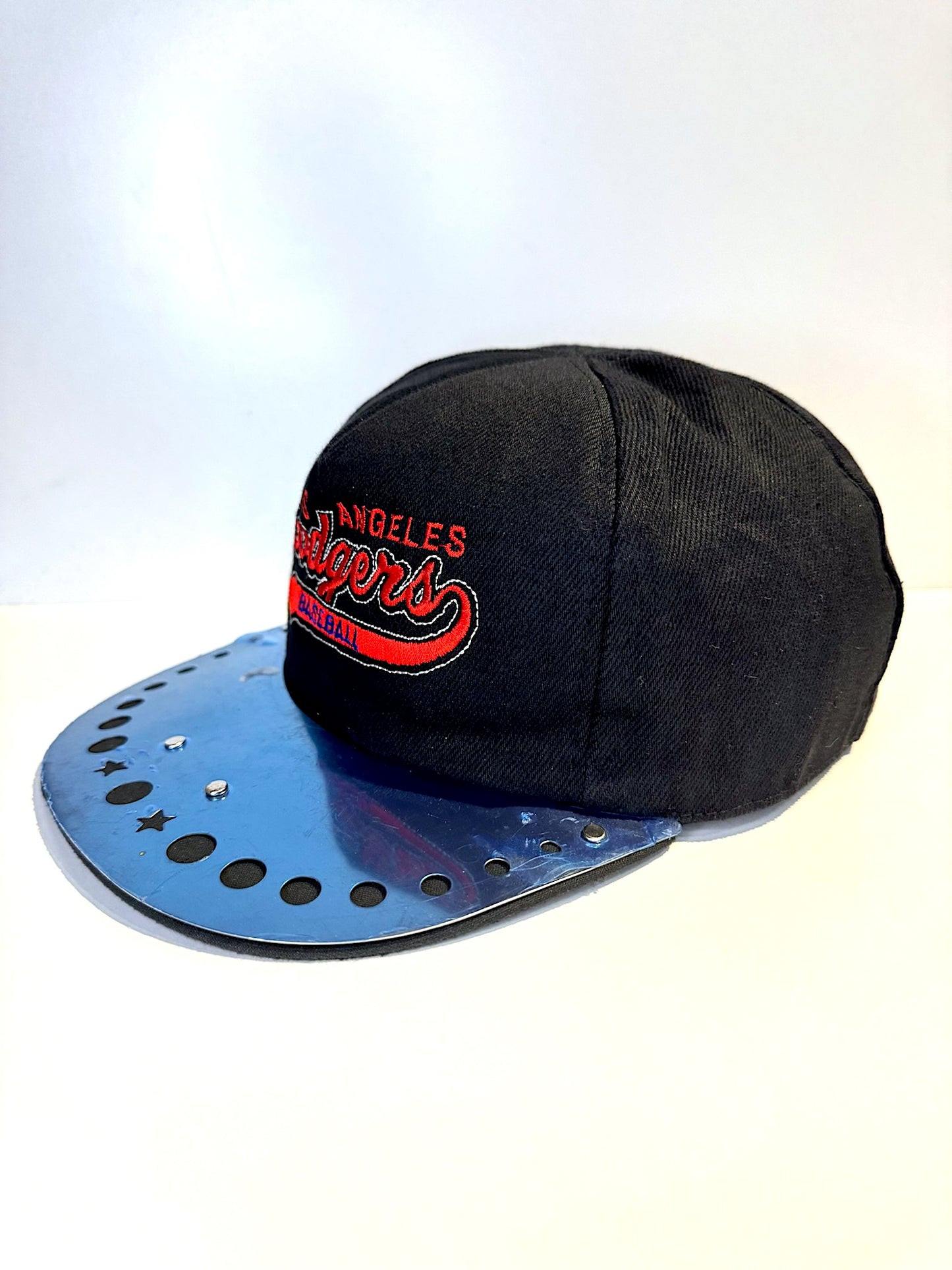 VINTAGE 90s LOS ANGELES DODGERS METAL PLATE SNAPBACK CAP HAT