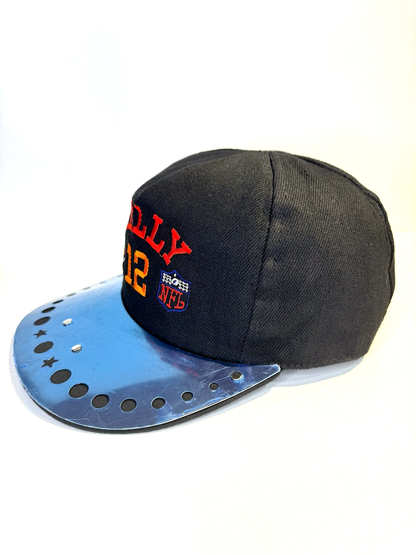 VINTAGE 90s BUFFALO BILLS "JIM KELLY" METAL PLATE SNAPBACK CAP HAT