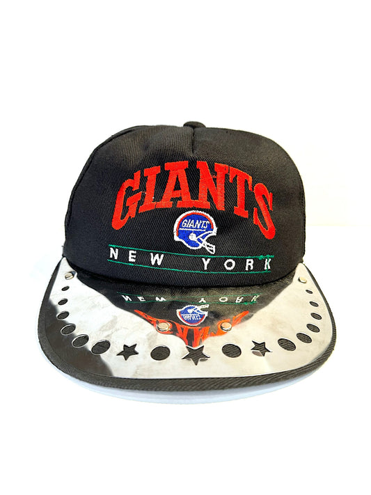 VINTAGE 90s NEW YORK GIANTS METAL PLATE SNAPBACK CAP HAT