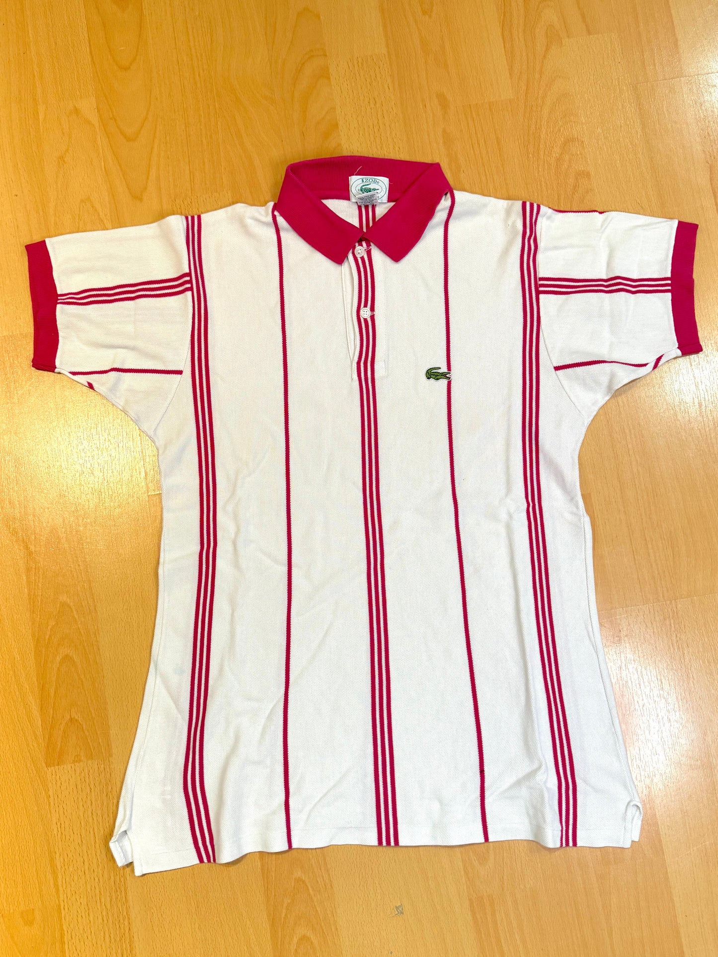 "WOMEN" VINTAGE 80s LACOSTE "IZOD" MADE IN USA POLO SZ: M