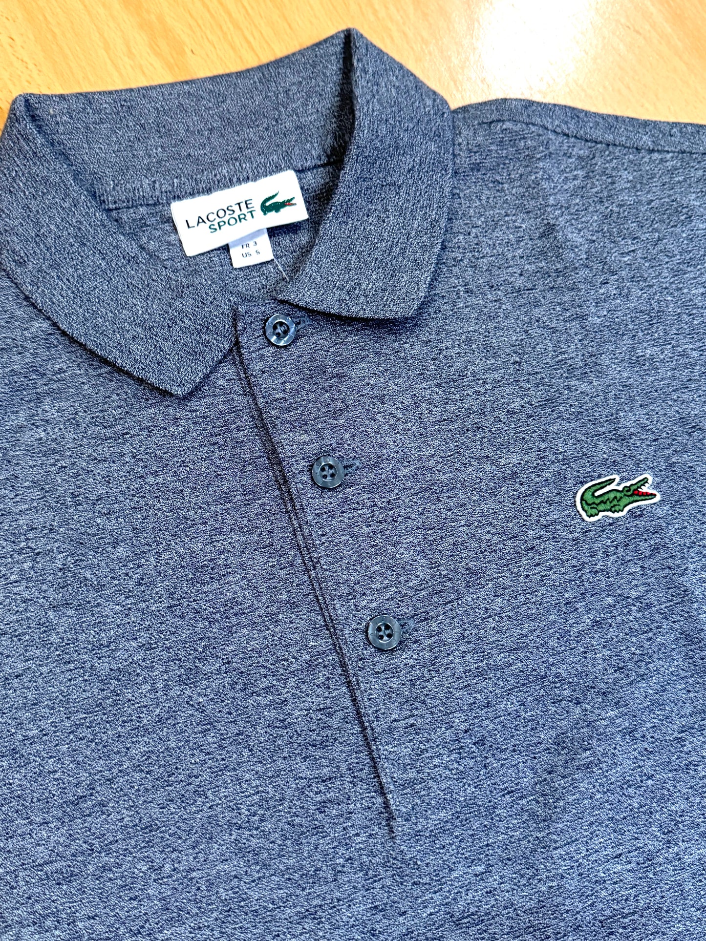 LACOSTE SPORT "GRAY" POLO SZ: 3 = US S