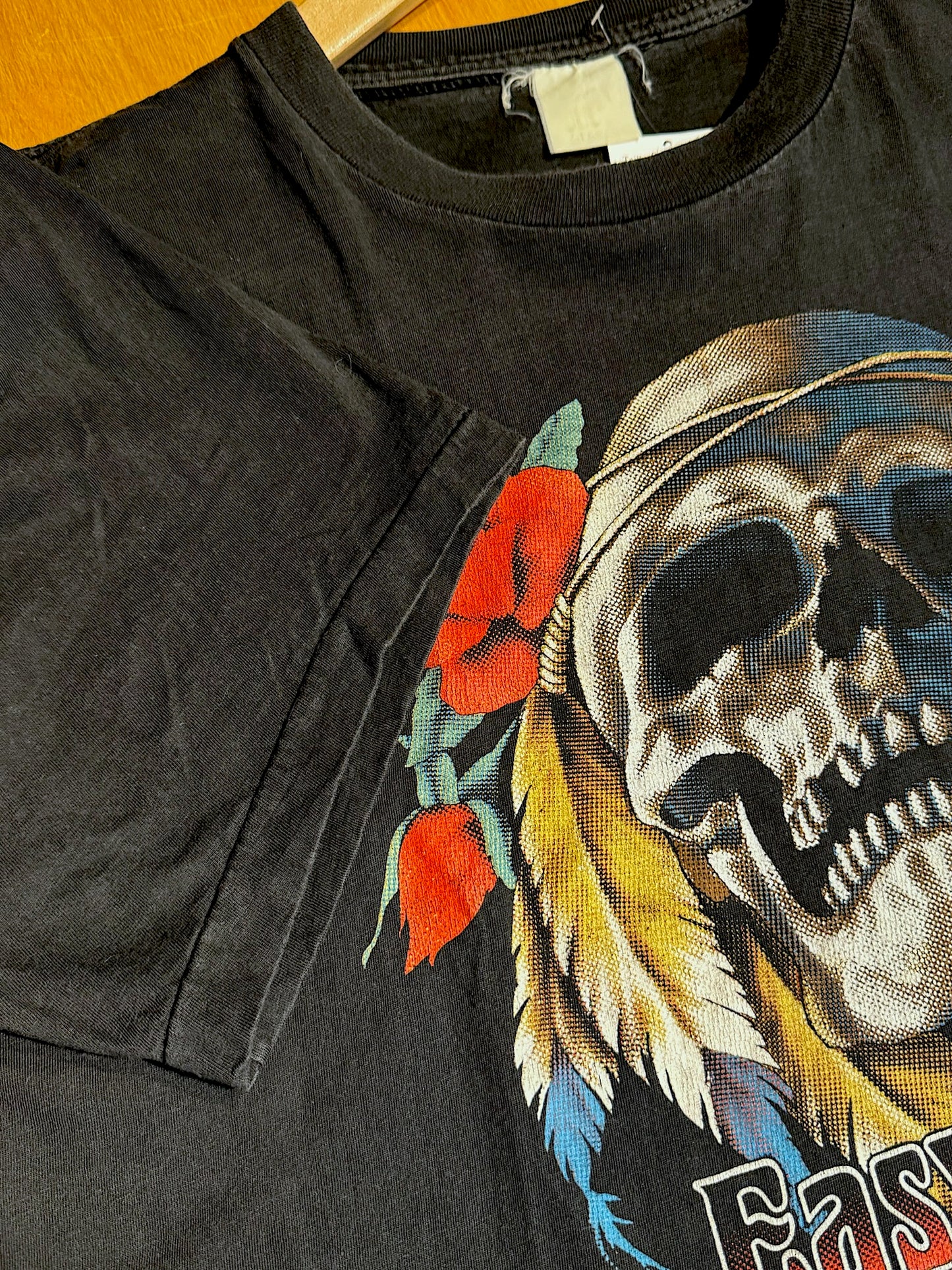 VINTAGE 90s EASYRIDERS "SKULL & ROSES" MOTORCYCLES T-SHIRT SZ: XL