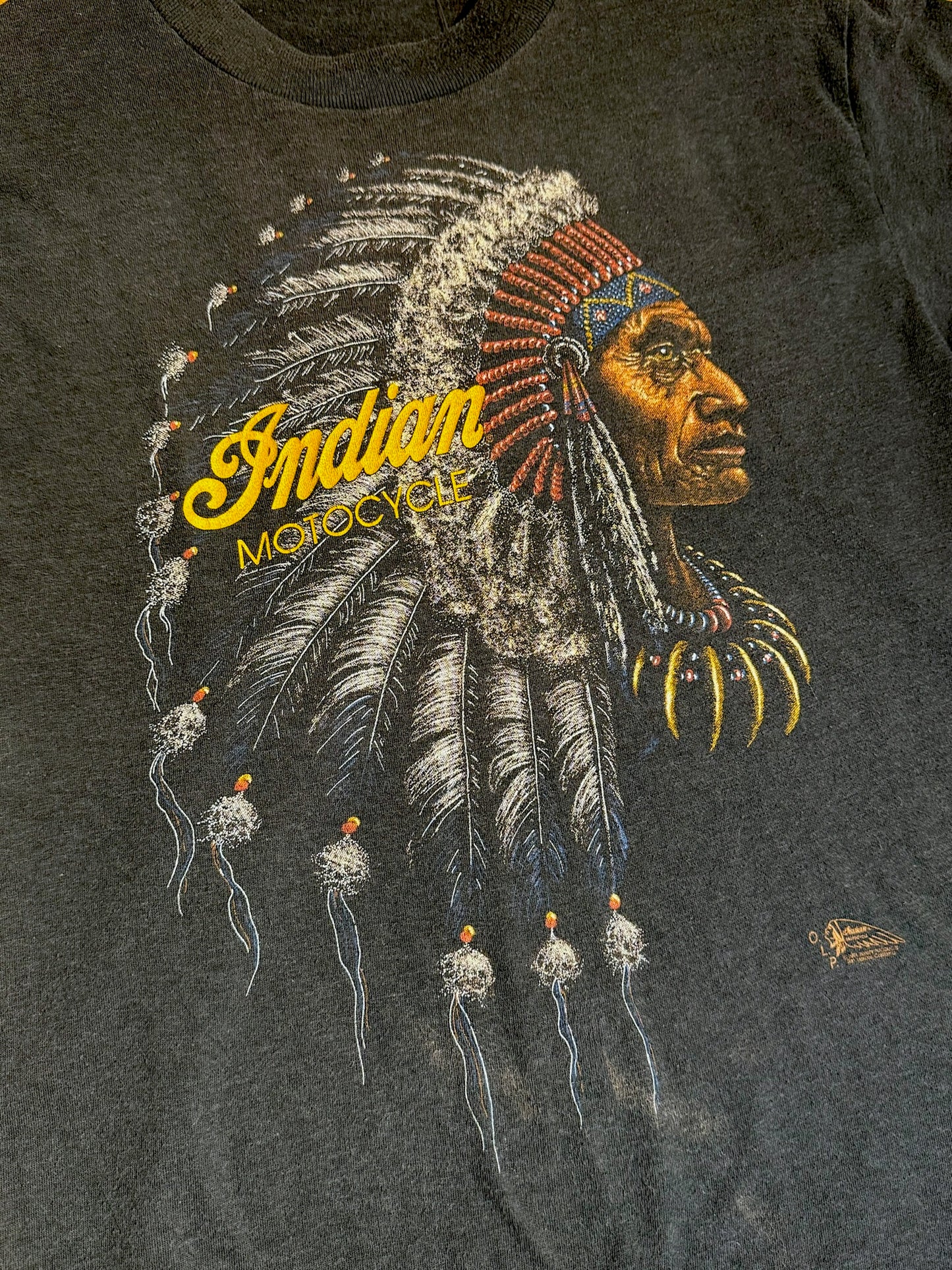 VINTAGE 1991 INDIAN MOTOCYLE "INDIAN CHIEF CLASSIC" MOTORCYCLES T-SHIRT SZ: M