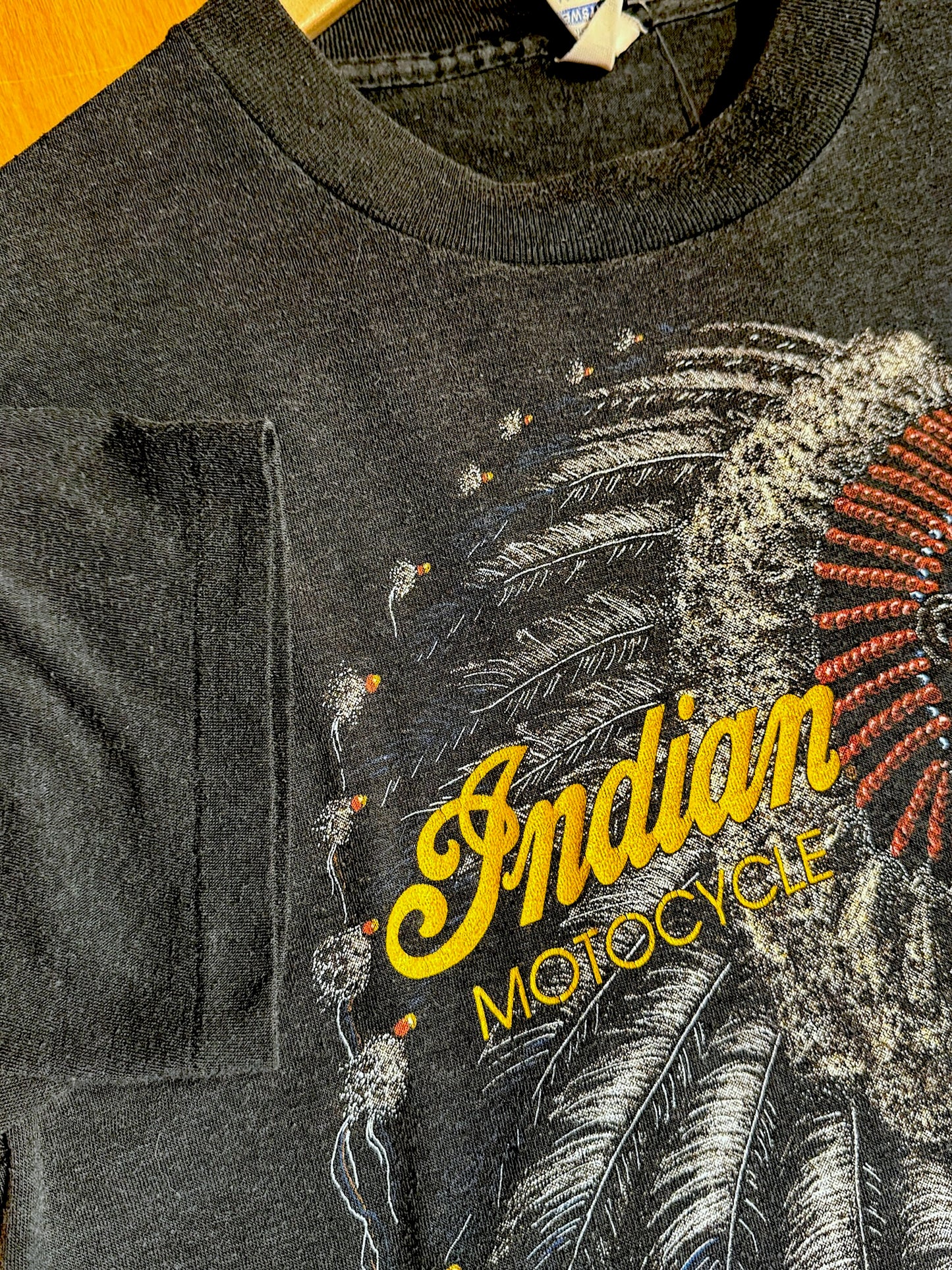 VINTAGE 1991 INDIAN MOTOCYLE "INDIAN CHIEF CLASSIC" MOTORCYCLES T-SHIRT SZ: M