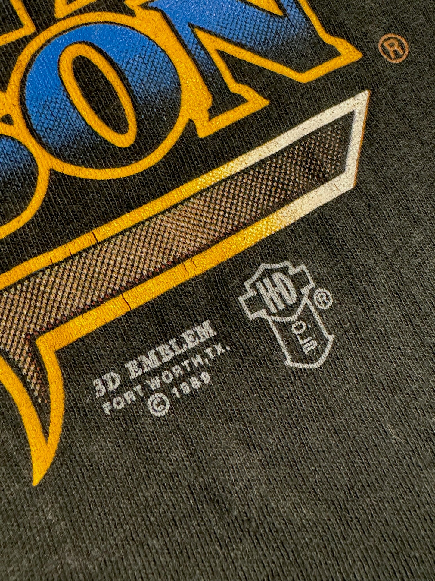 VINTAGE 1989 3D EMBLEM HARLEY DAVIDSON "EAGLE HEAD" MOTORCYCLES T-SHIRT SZ: M