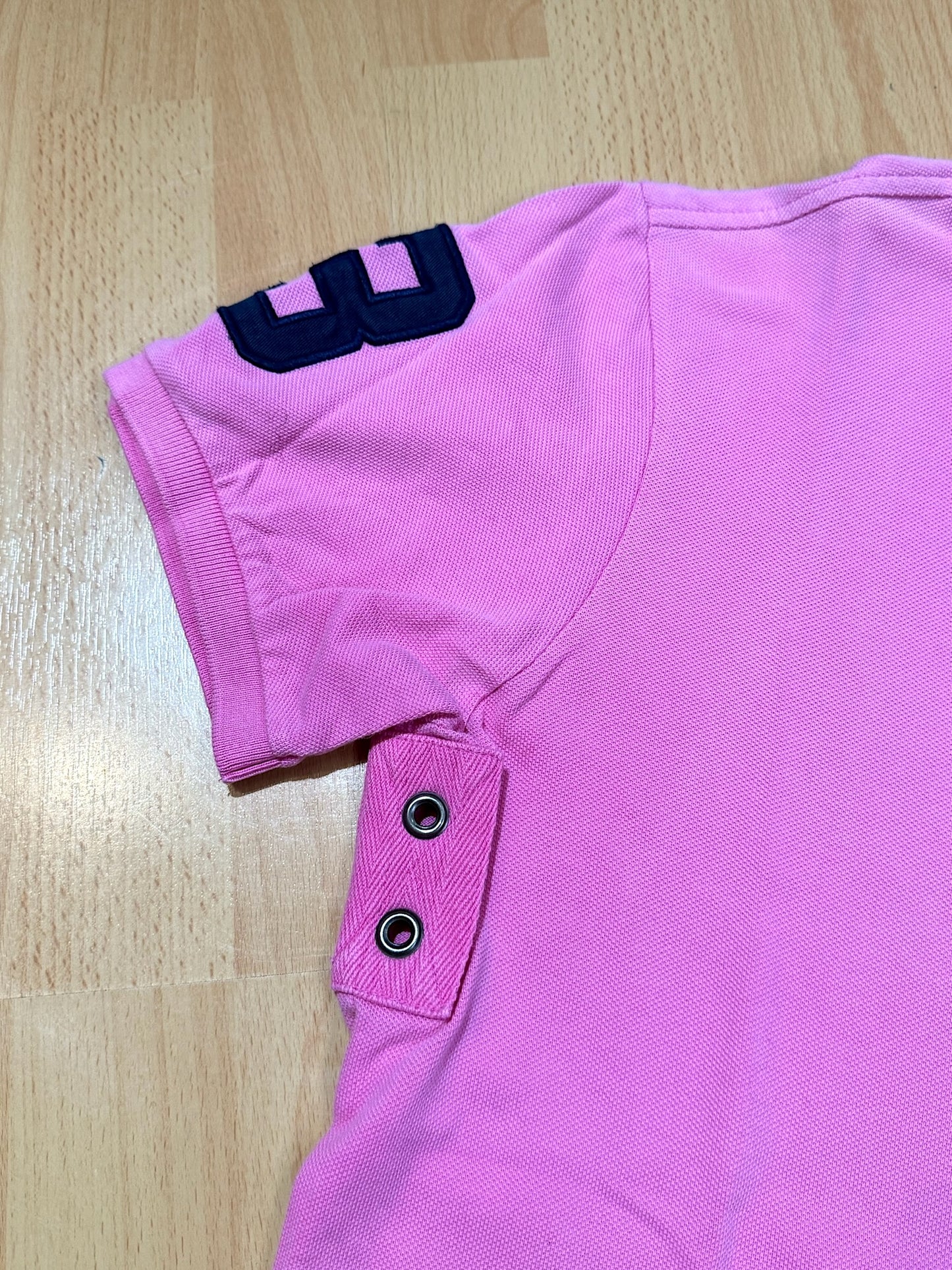 "WOMEN" POLO RALPH LAUREN "PINK" DUAL BIG PONY POLO SZ: M