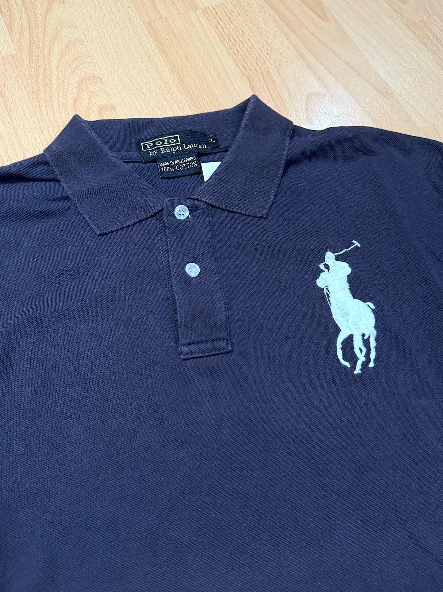 POLO RALPH LAUREN "NAVY" BIG PONY POLO SZ: L
