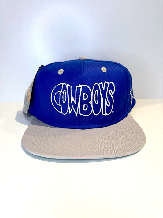 "DS" VINTAGE 90s DALLAS COWBOYS DREW PEARSON "TUNES SCRIPT" SNAPBACK CAP HAT