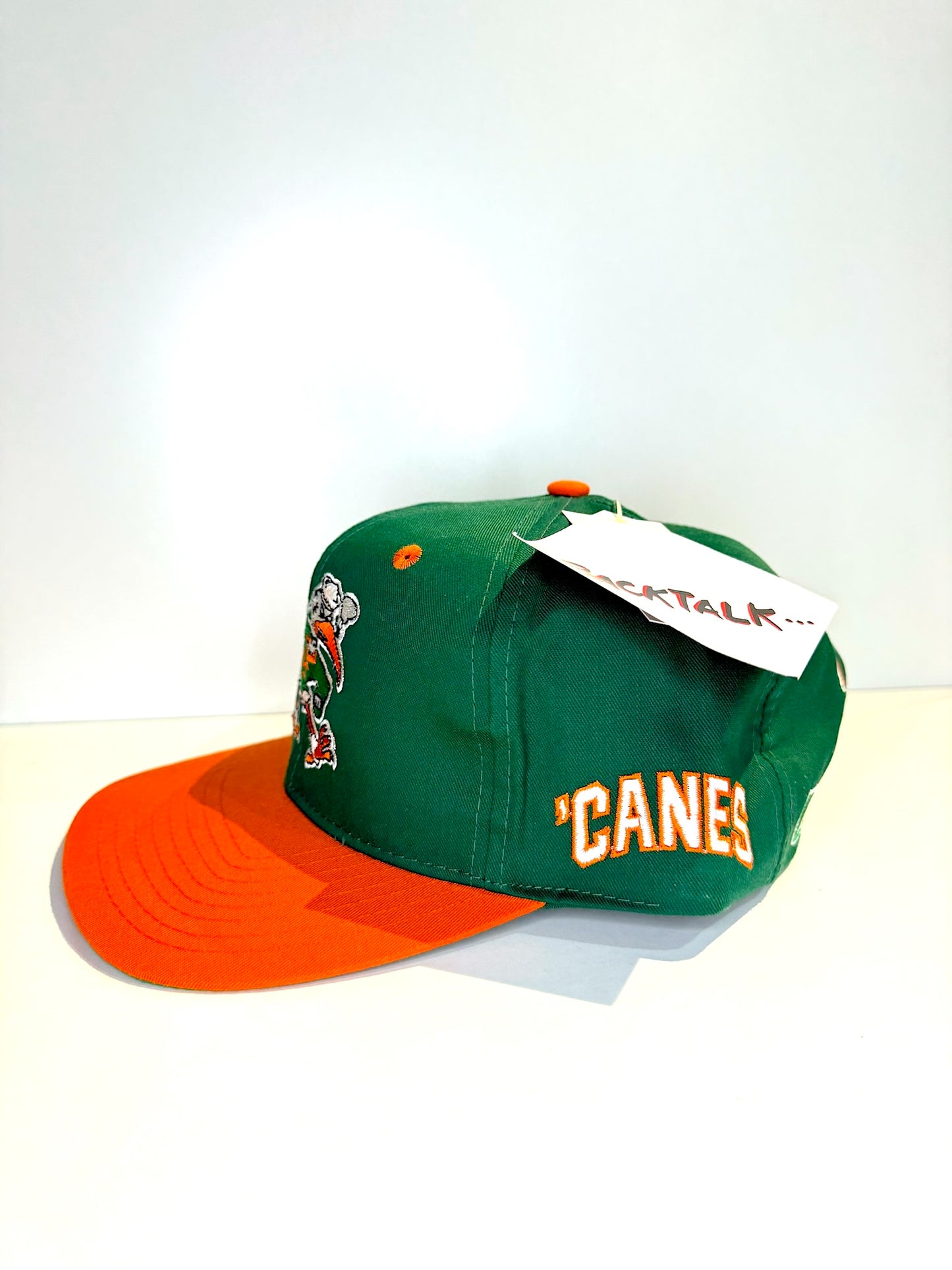 "DS" VINTAGE 90s MIAMI HURRICANES TWINS "BACKTALK" SNAPBACK CAP HAT