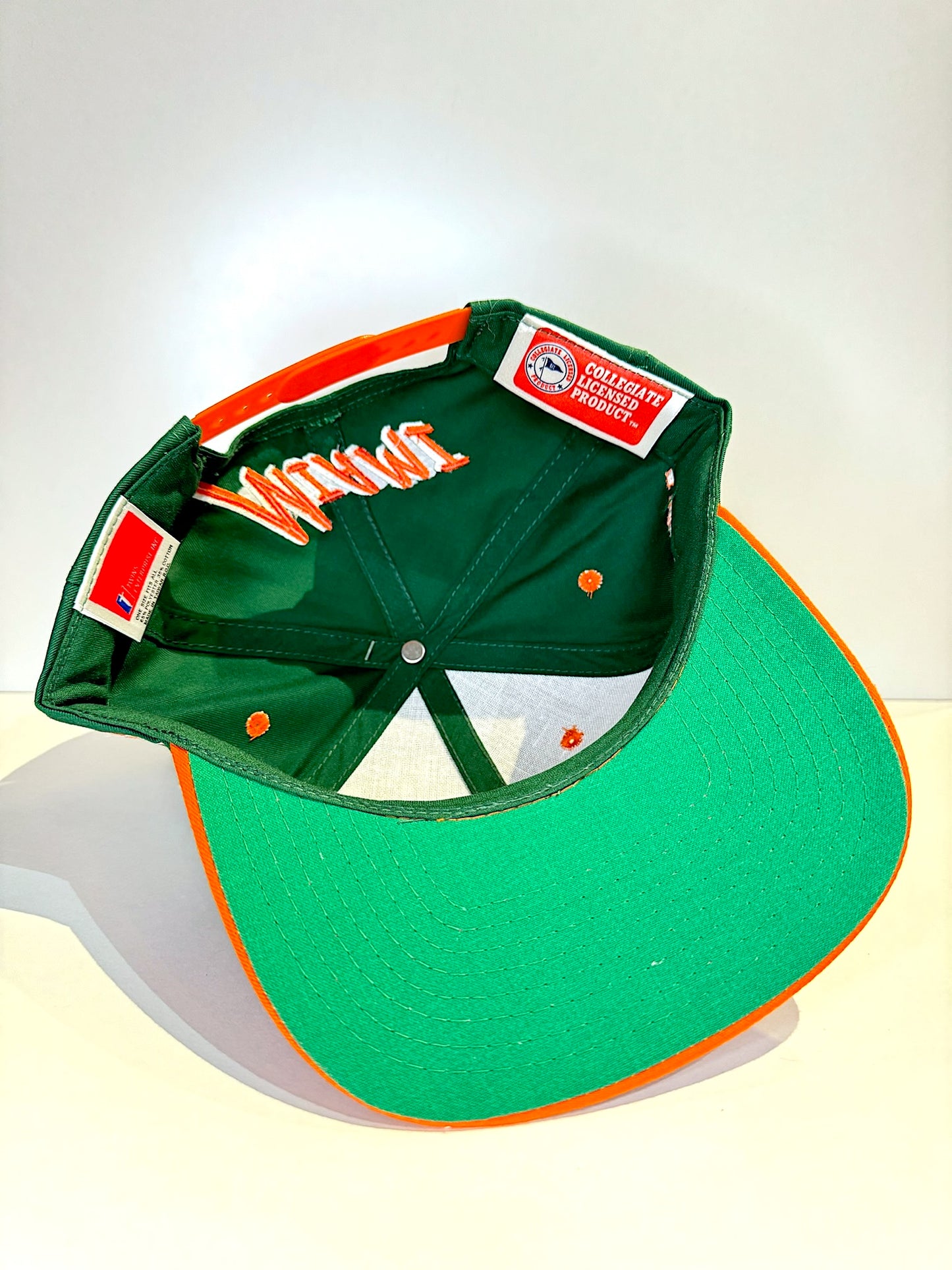 "DS" VINTAGE 90s MIAMI HURRICANES TWINS "BACKTALK" SNAPBACK CAP HAT