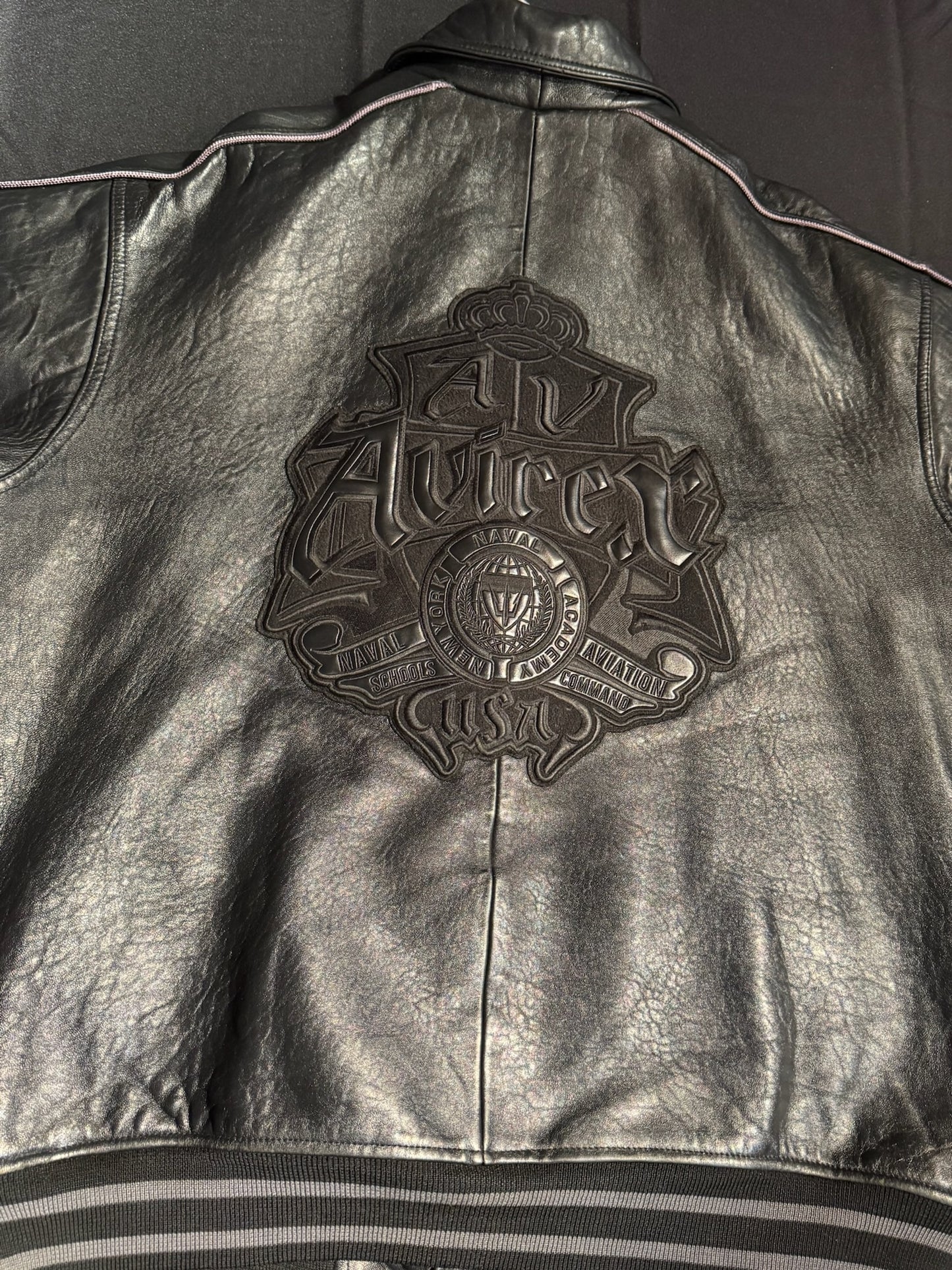 Y2K AVIREX NEW YORK "NAVAL ACADEMY"VARSITY JACKET SZ: XXL