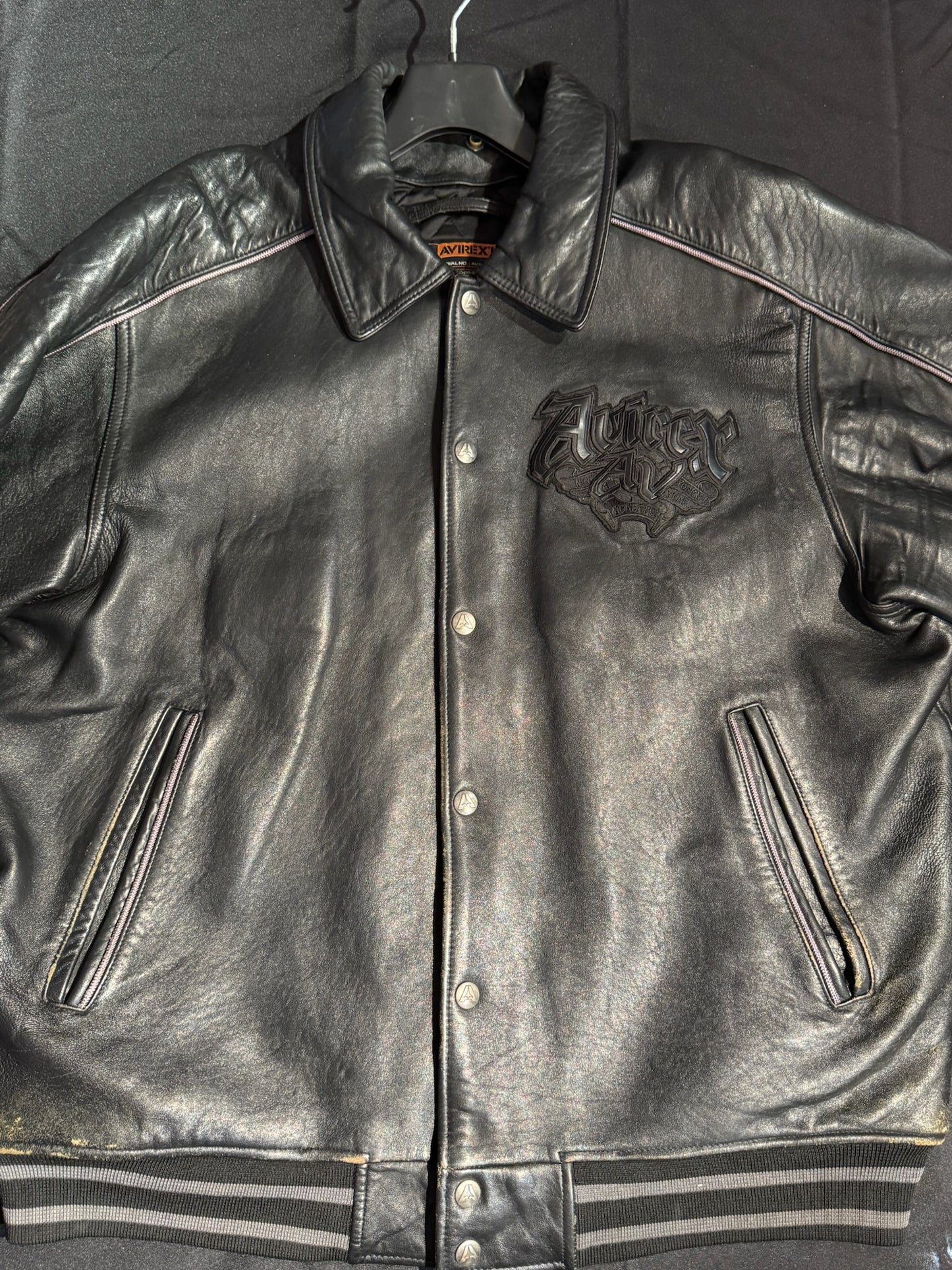 Y2K AVIREX NEW YORK "NAVAL ACADEMY"VARSITY JACKET SZ: XXL