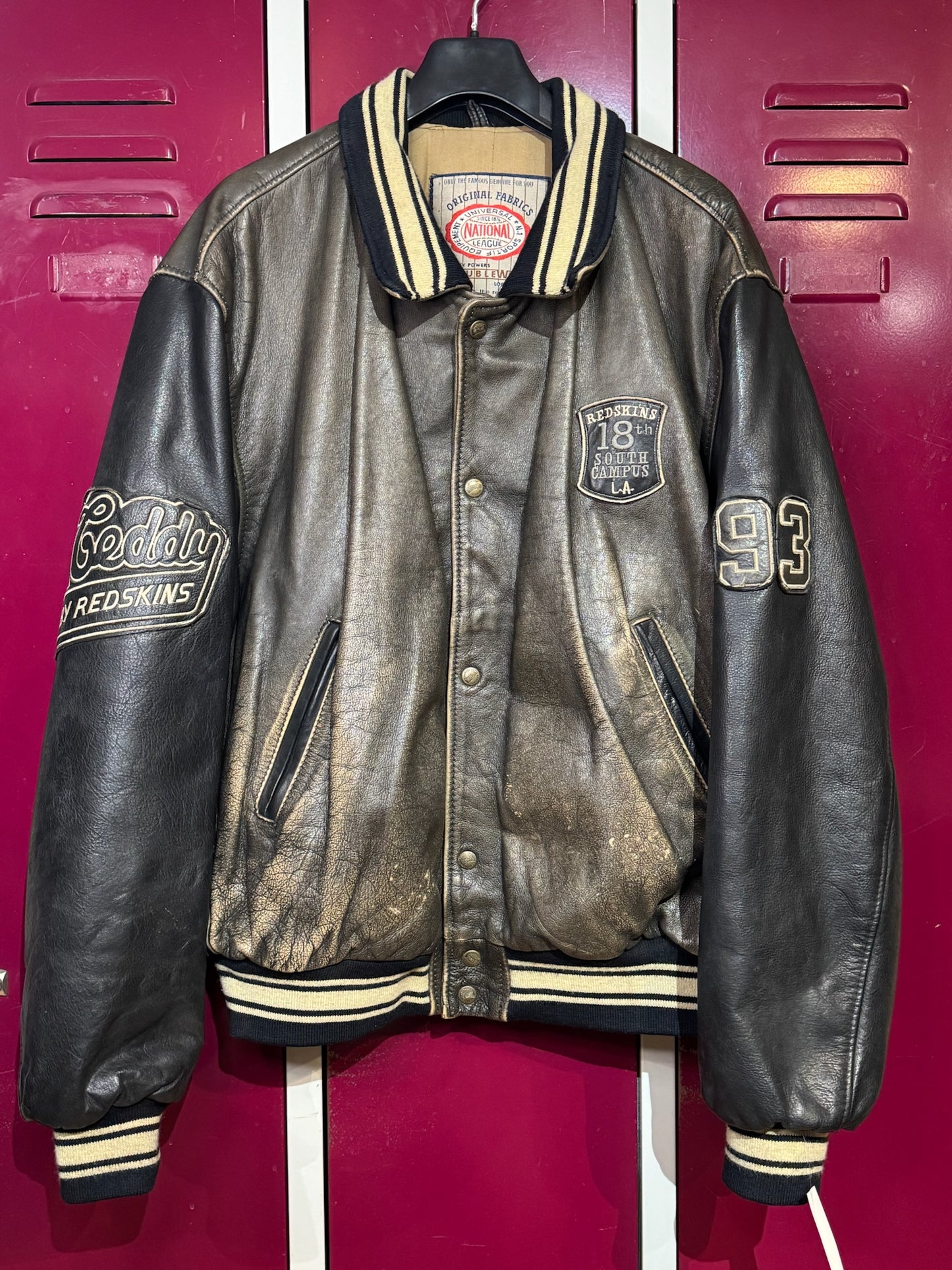 VINTAGE REDSKINS "NATIONAL LEAGUE" VARSITY JACKET SZ: 3XL