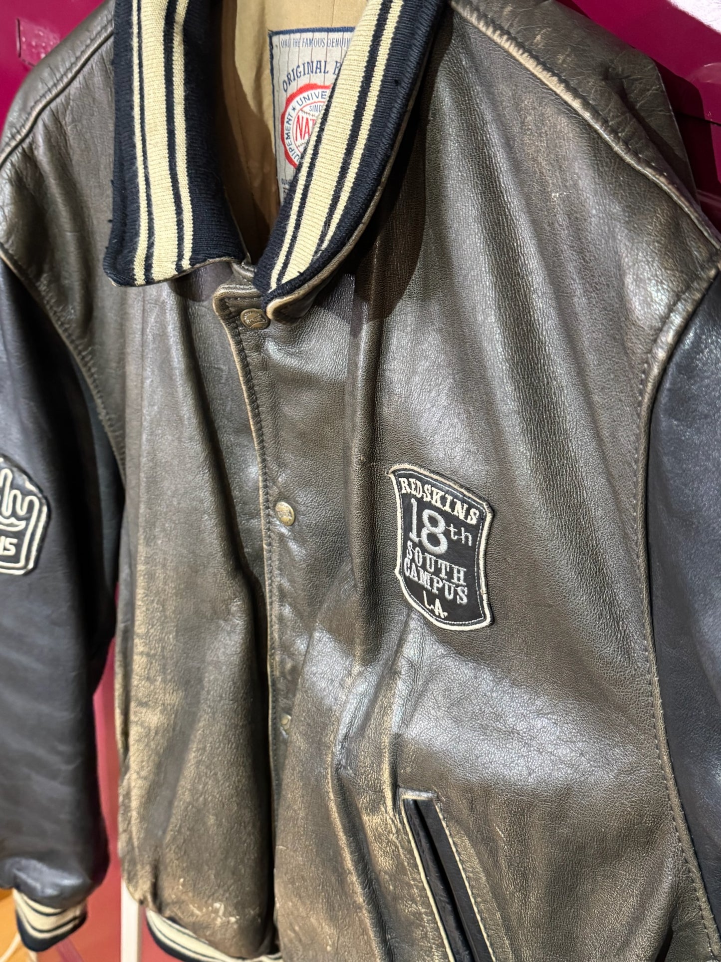 VINTAGE REDSKINS "NATIONAL LEAGUE" VARSITY JACKET SZ: 3XL
