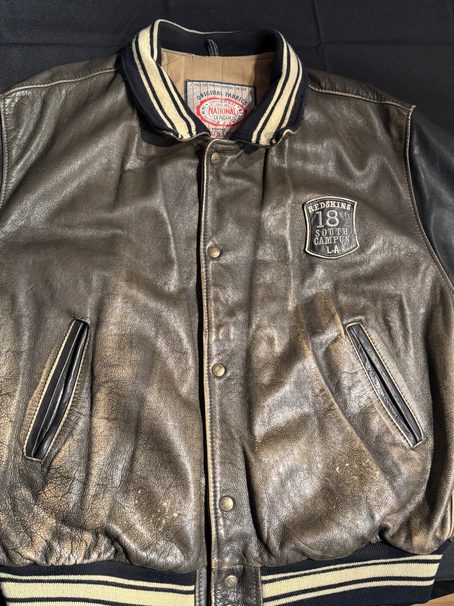 VINTAGE REDSKINS "NATIONAL LEAGUE" VARSITY JACKET SZ: 3XL