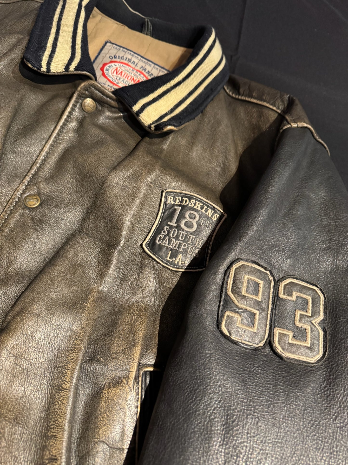 VINTAGE REDSKINS "NATIONAL LEAGUE" VARSITY JACKET SZ: 3XL