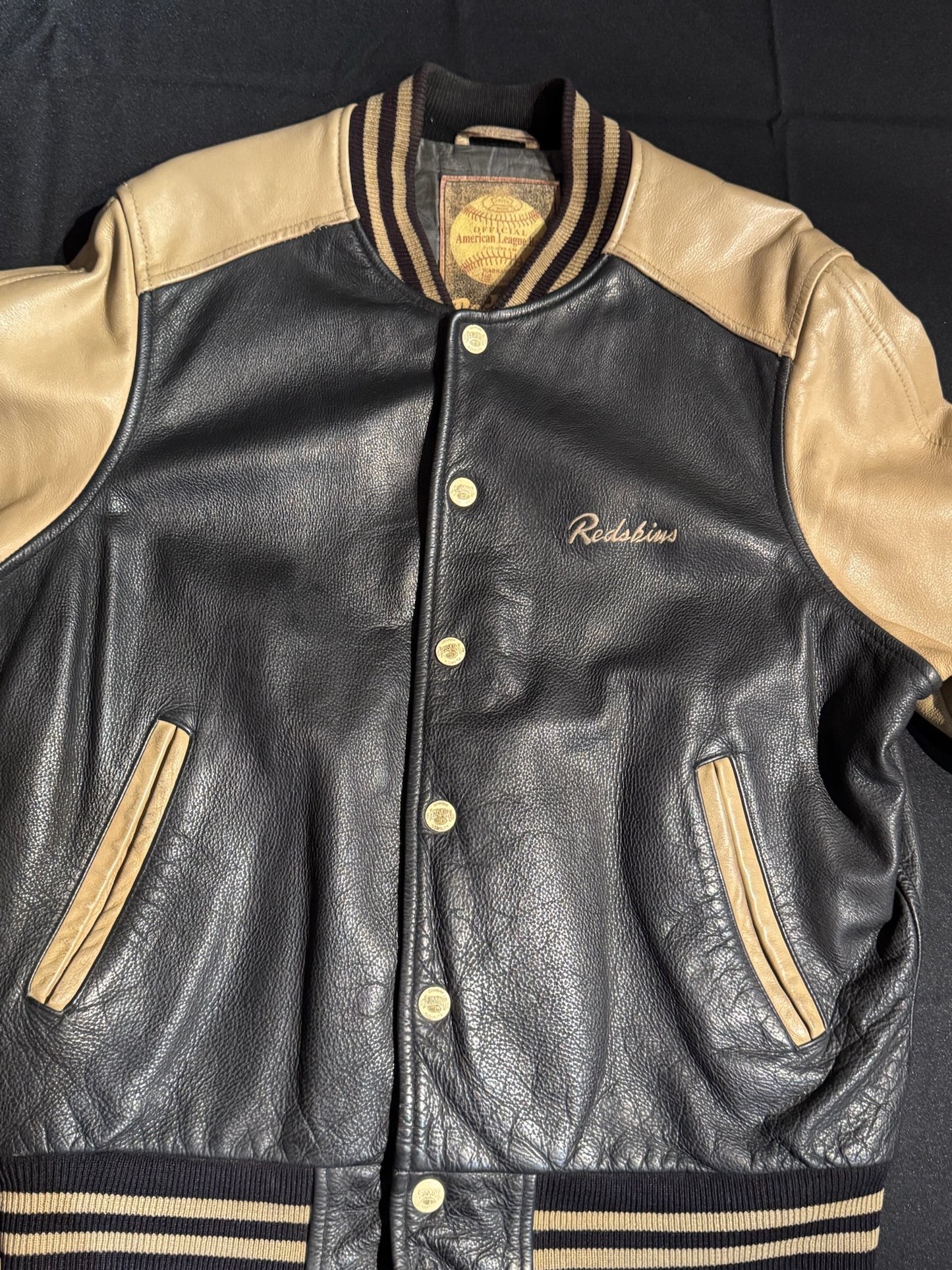 VINTAGE REDSKINS "CHIEFS HOCKEY" VARSITY JACKET SZ: L