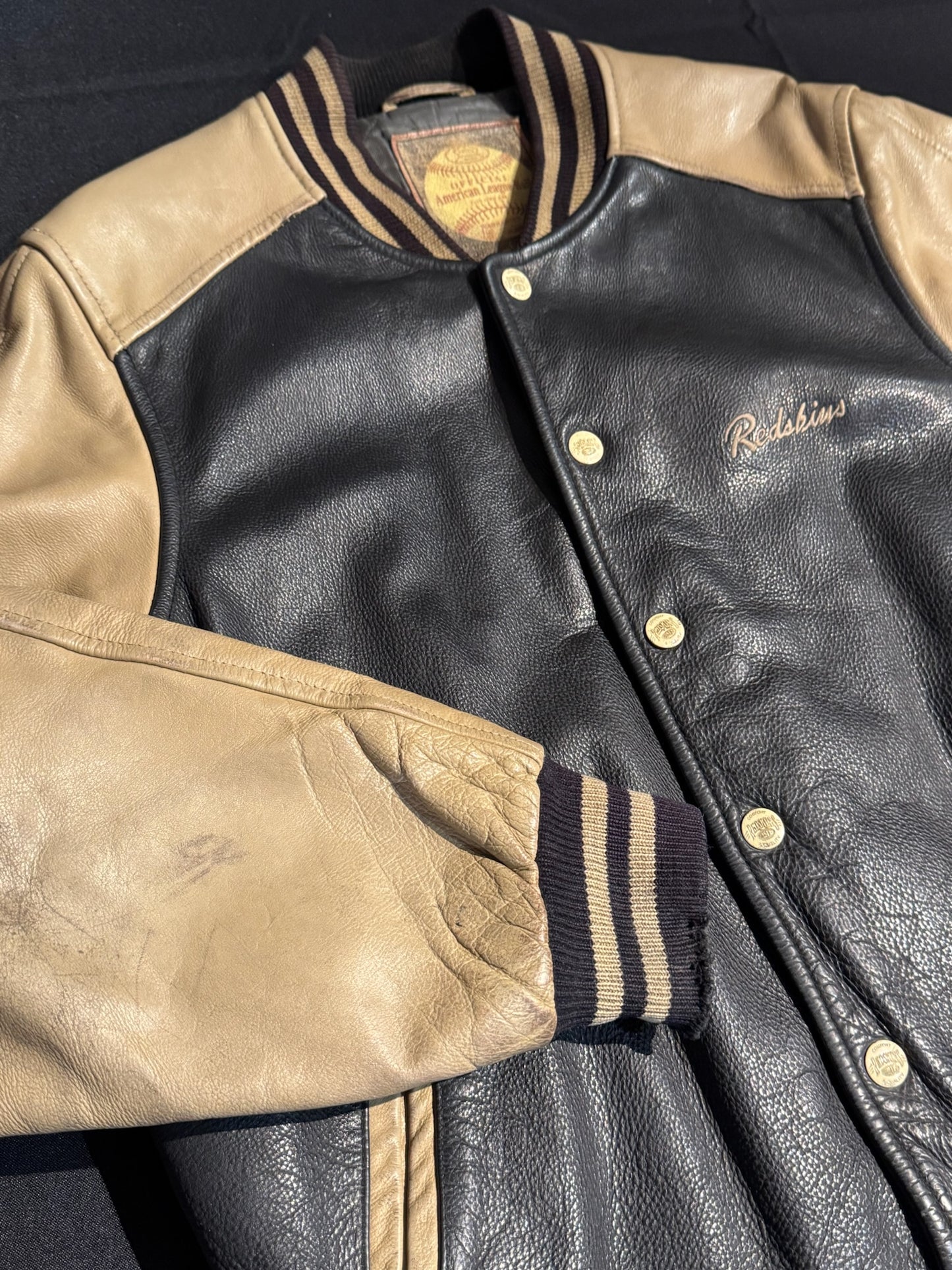 VINTAGE REDSKINS "CHIEFS HOCKEY" VARSITY JACKET SZ: L
