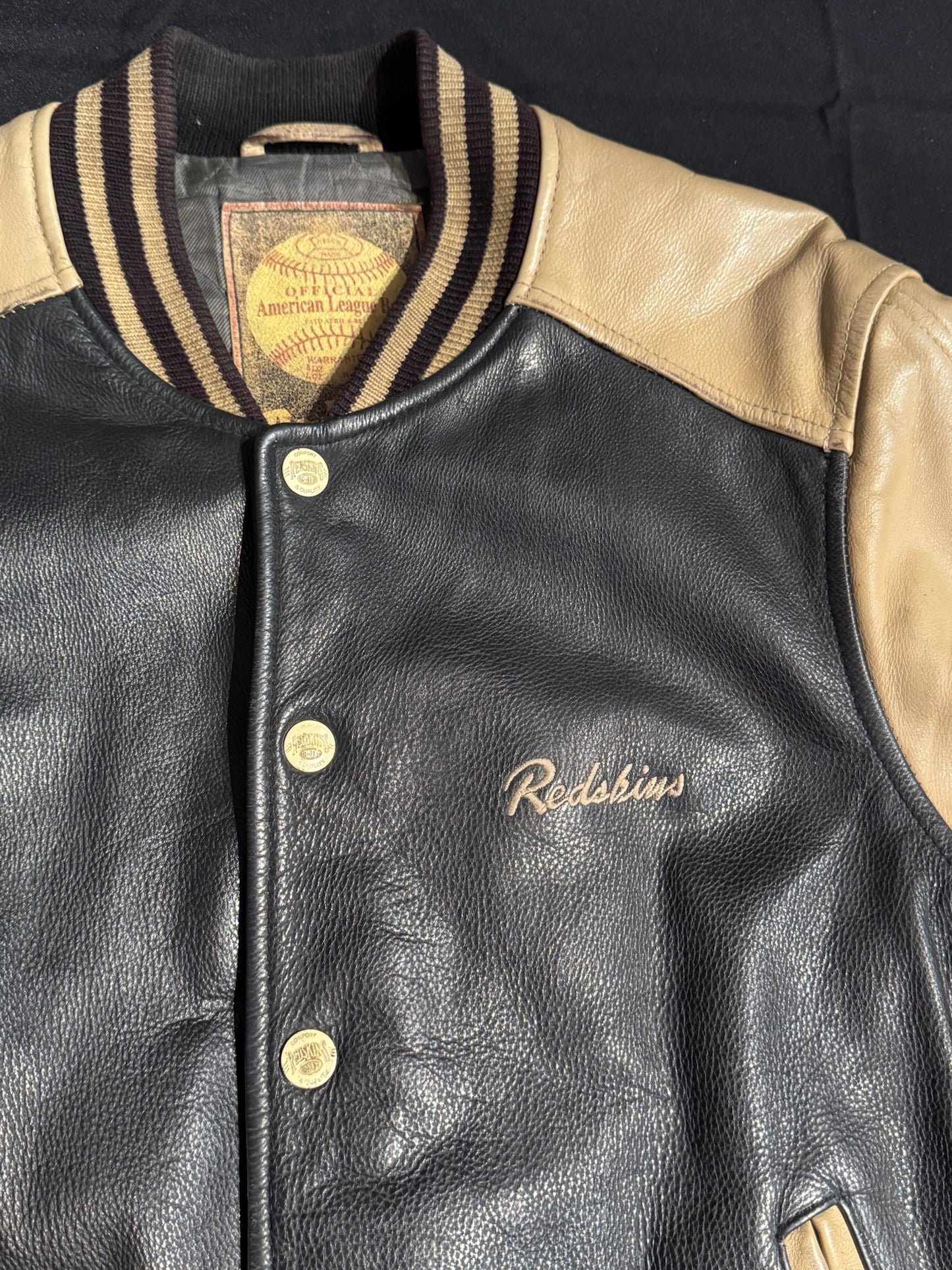 VINTAGE REDSKINS "CHIEFS HOCKEY" VARSITY JACKET SZ: L