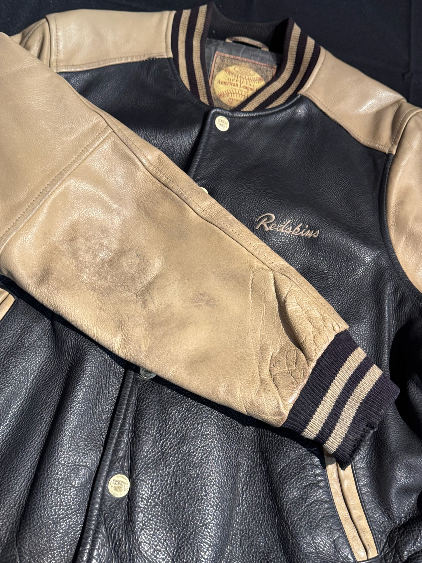 VINTAGE REDSKINS "CHIEFS HOCKEY" VARSITY JACKET SZ: L