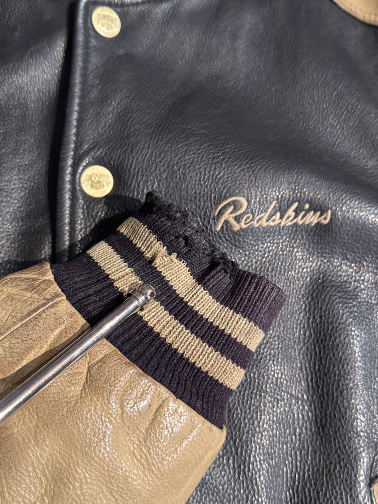 VINTAGE REDSKINS "CHIEFS HOCKEY" VARSITY JACKET SZ: L