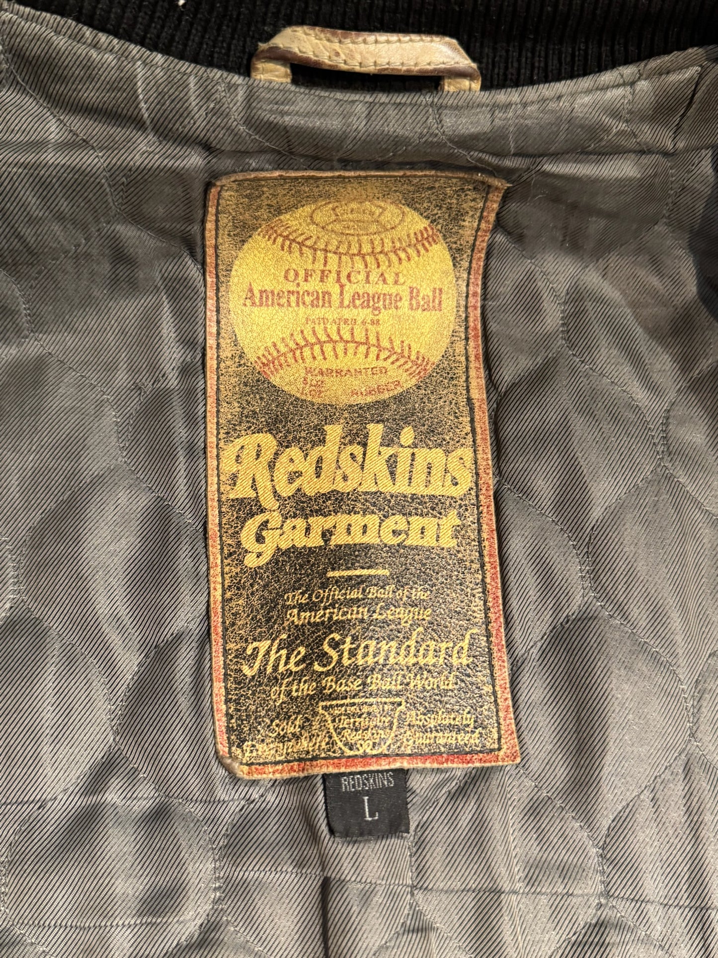 VINTAGE REDSKINS "CHIEFS HOCKEY" VARSITY JACKET SZ: L