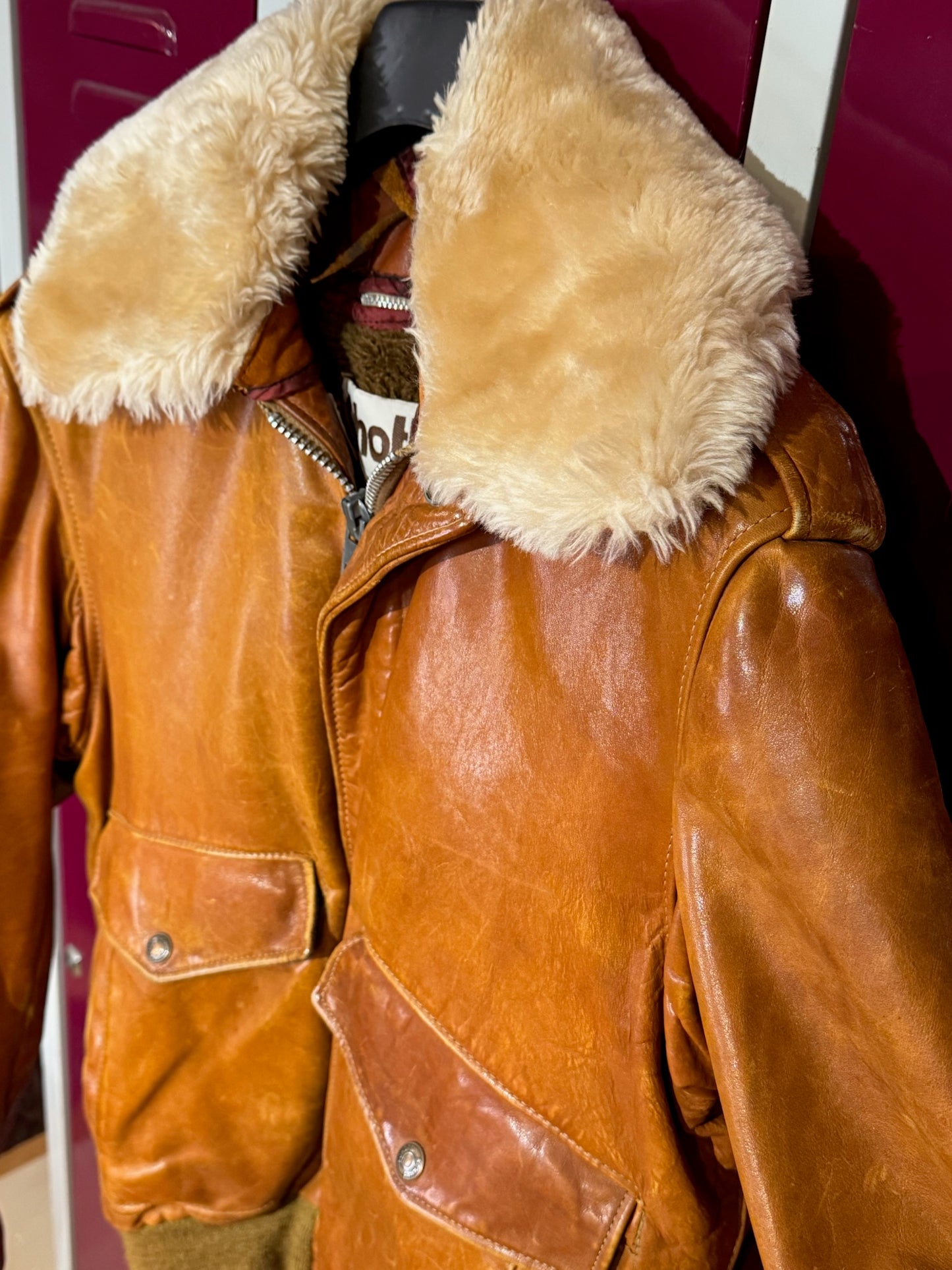 VINTAGE 80s SCHOTT N.Y.C 184SM FLIGHT JACKET SZ: 38