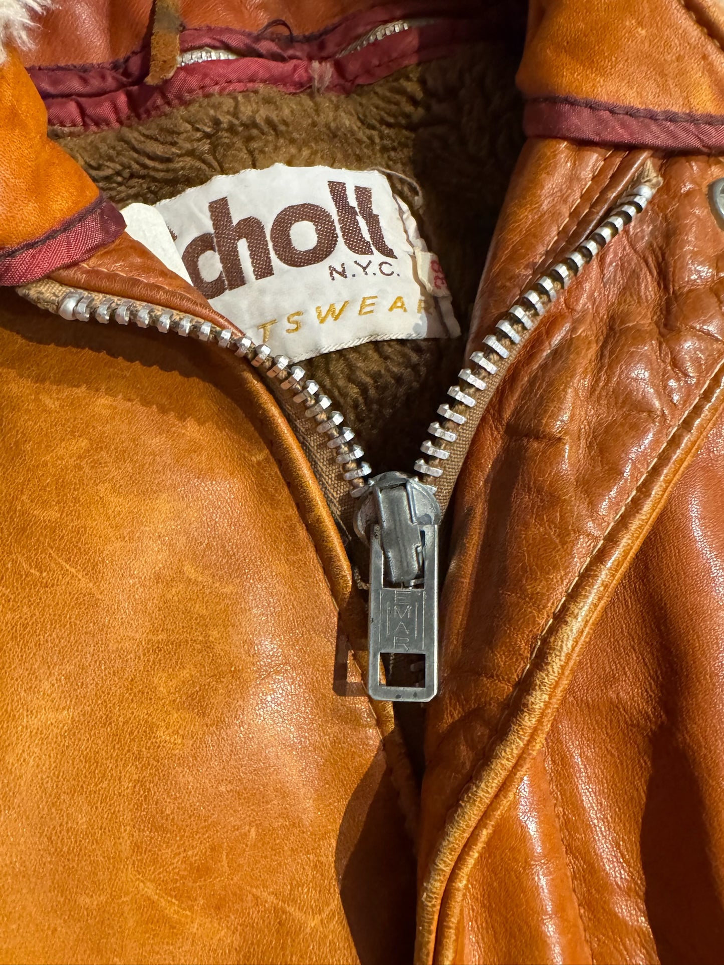 VINTAGE 80s SCHOTT N.Y.C 184SM FLIGHT JACKET SZ: 38
