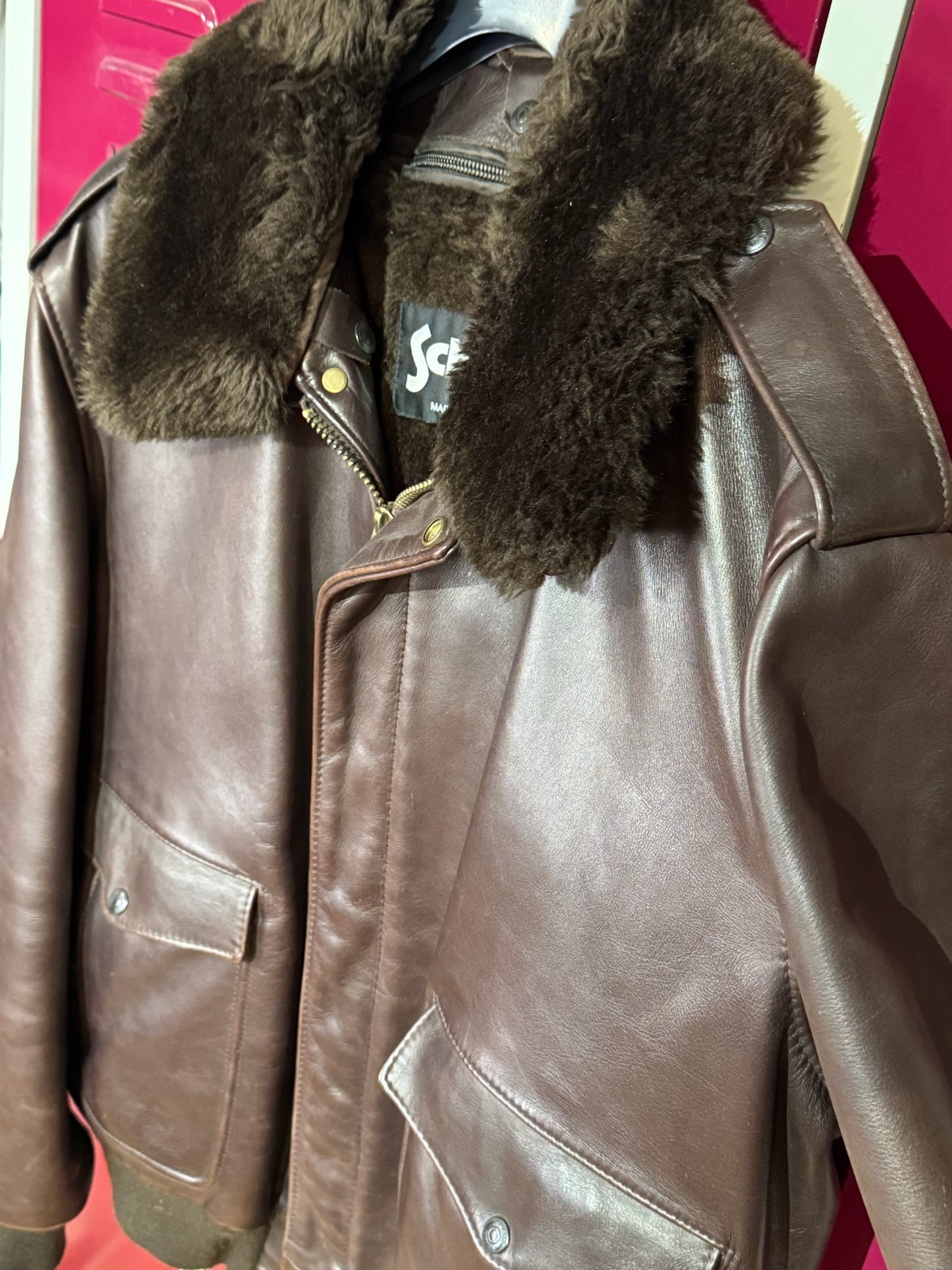 SCHOTT N.Y.C 184SM (MADE IN USA) FLIGHT JACKET SZ: 48