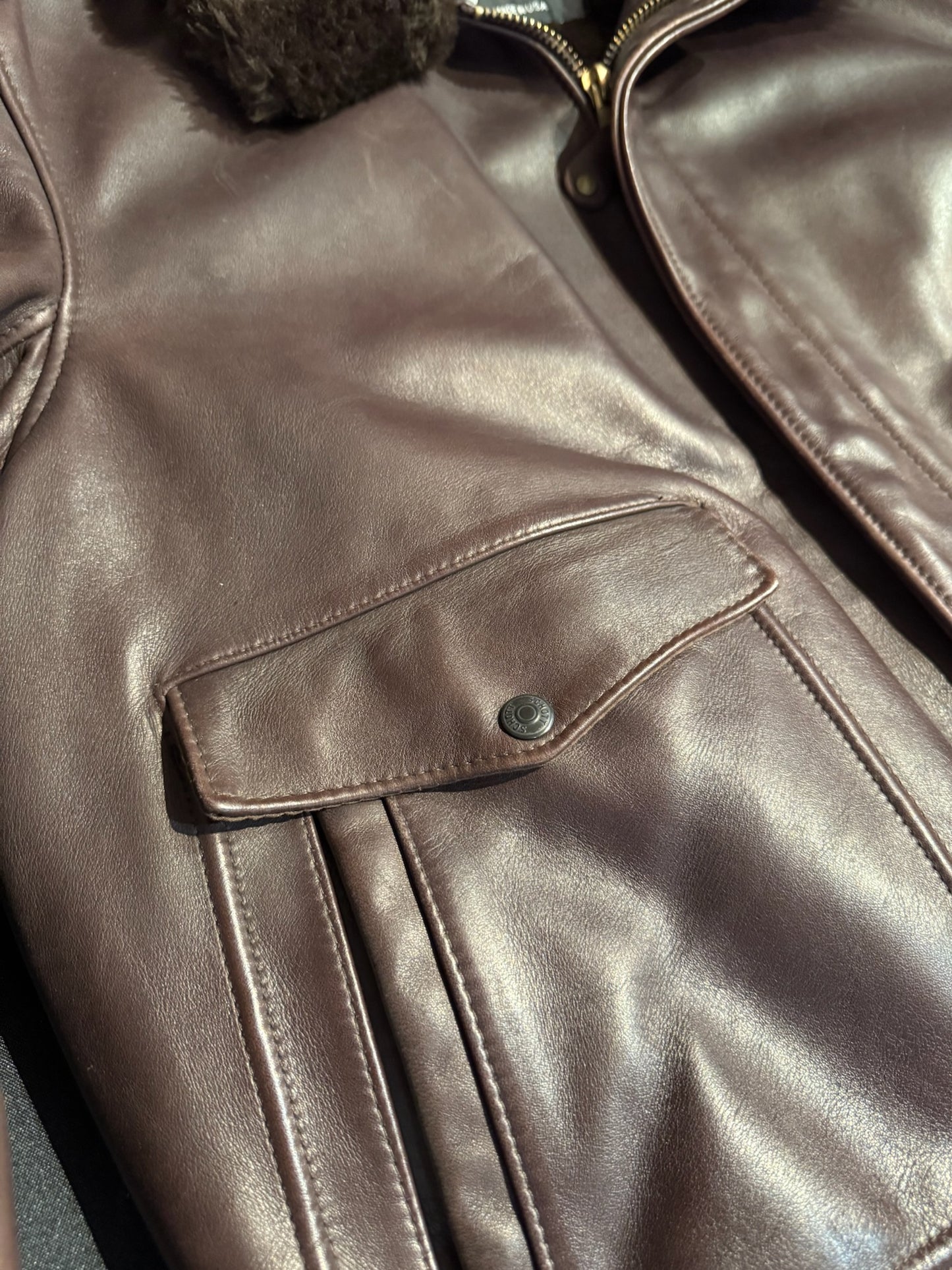 SCHOTT N.Y.C 184SM (MADE IN USA) FLIGHT JACKET SZ: 48