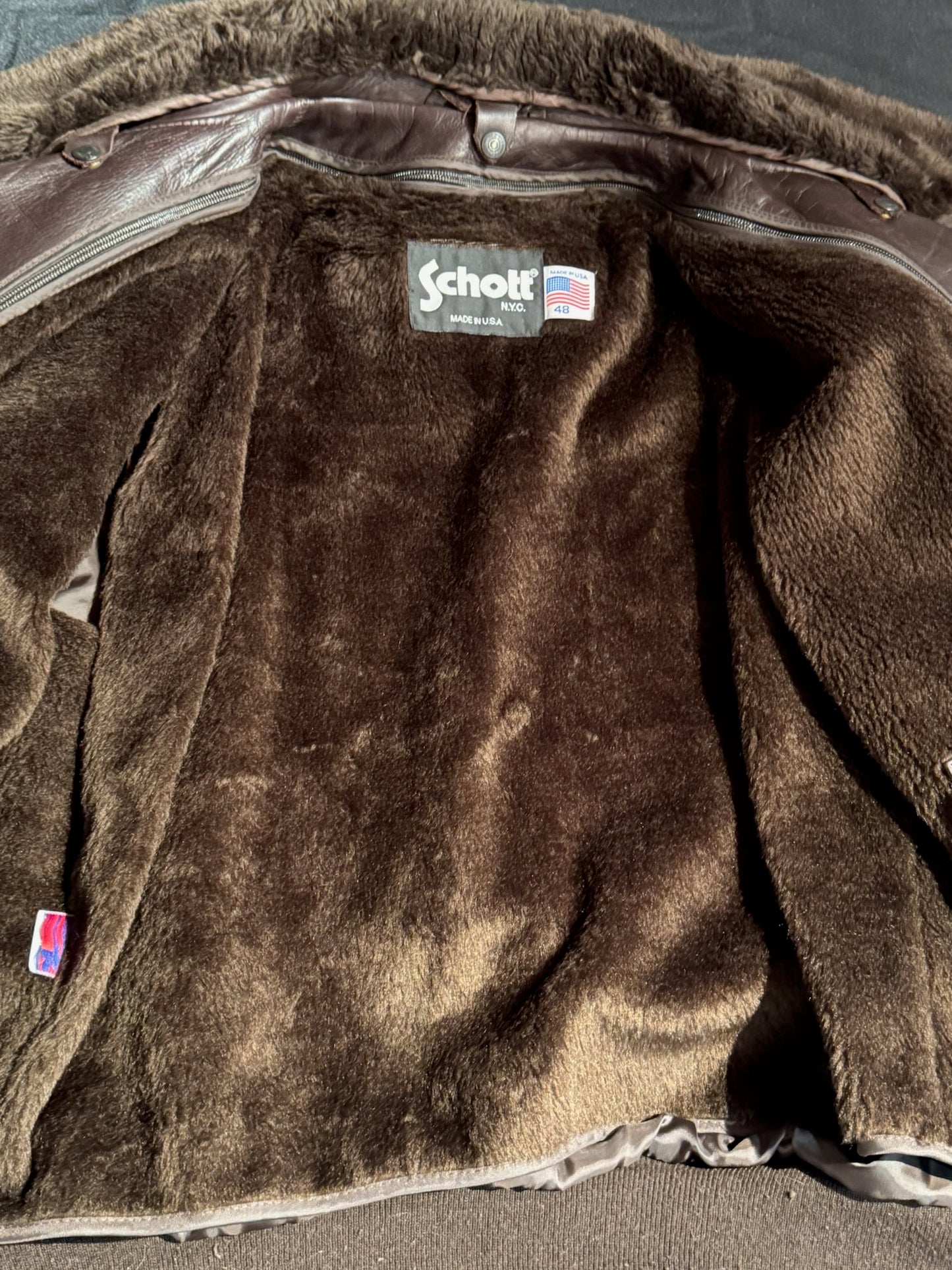 SCHOTT N.Y.C 184SM (MADE IN USA) FLIGHT JACKET SZ: 48