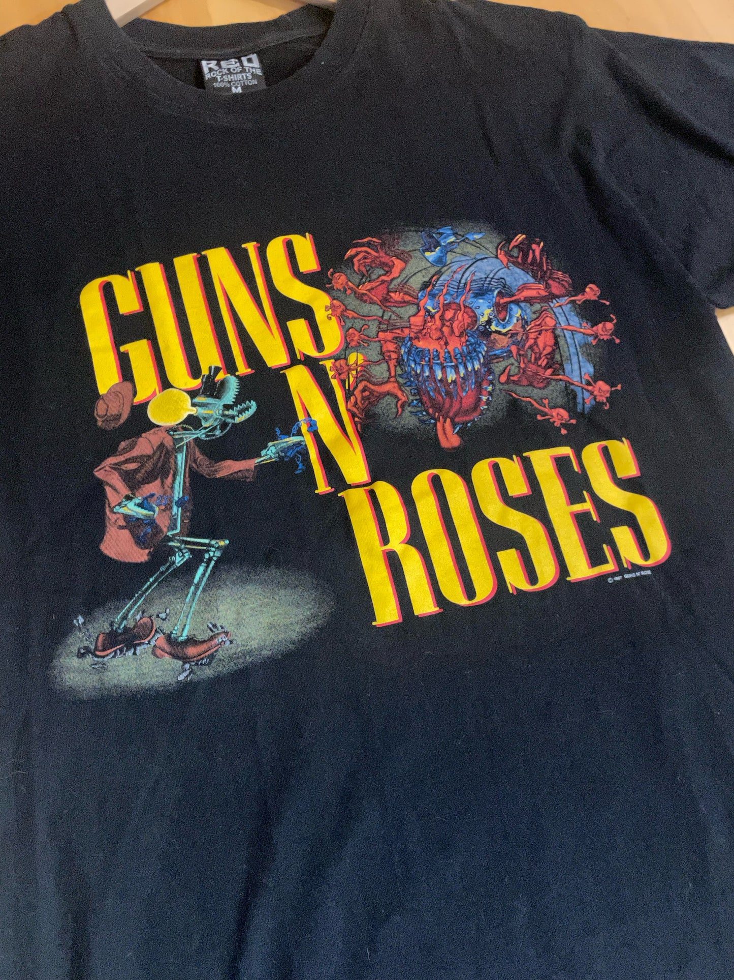 VINTAGE 00s REPRINT 1987 GUNS N' ROSES MUSIC BAND T-SHIRT  SZ: M