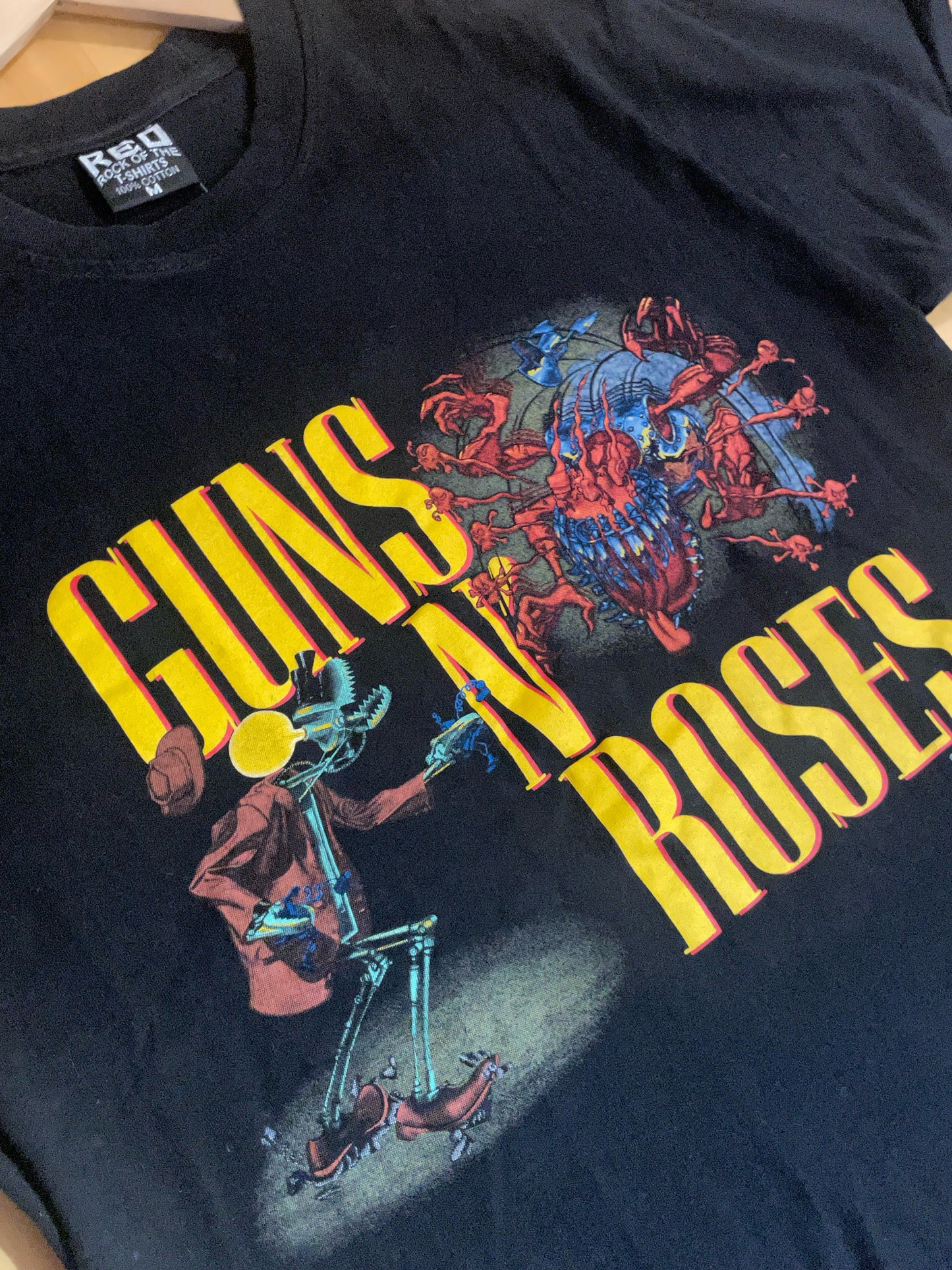 VINTAGE 00s REPRINT 1987 GUNS N' ROSES MUSIC BAND T-SHIRT  SZ: M